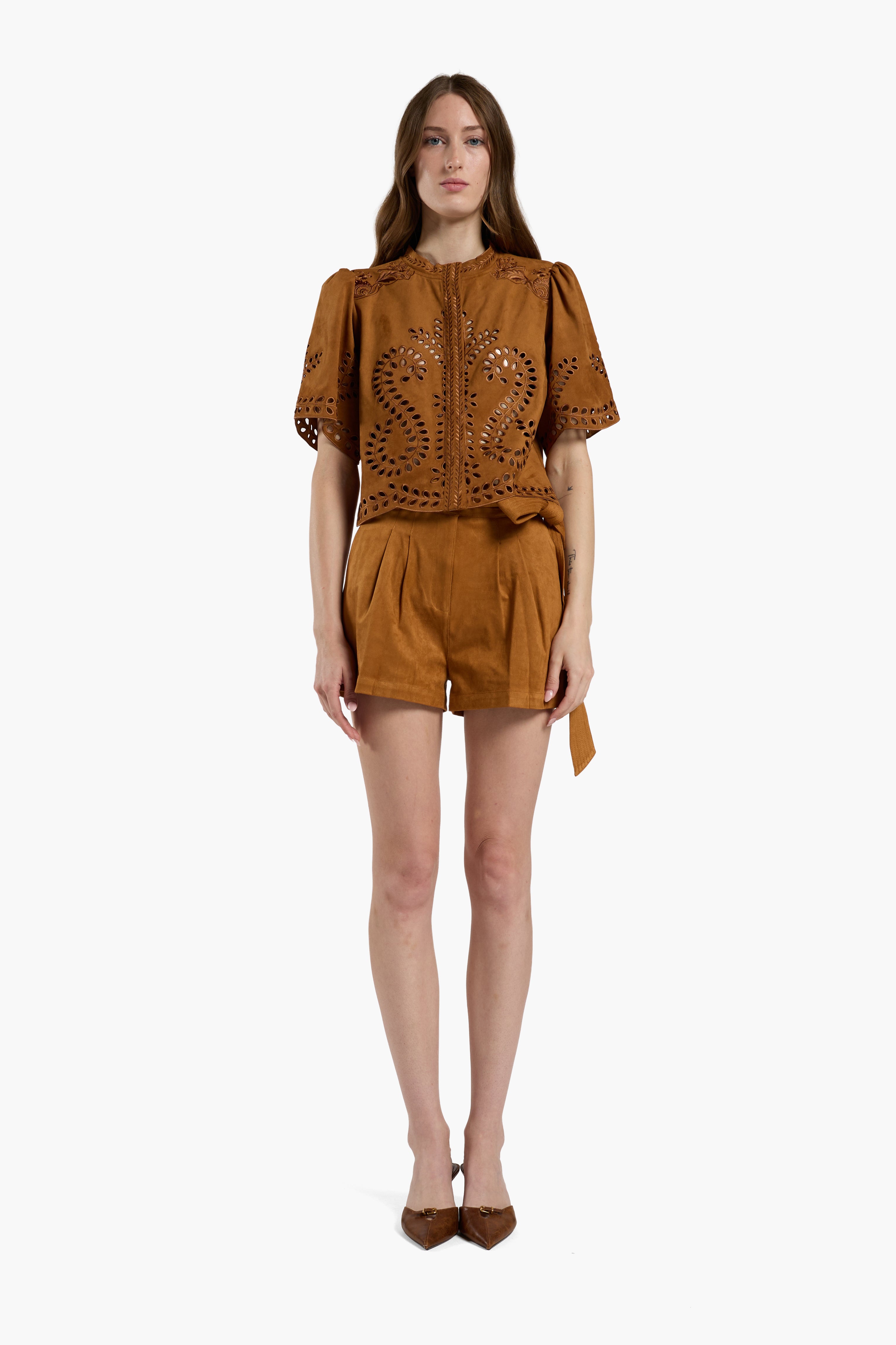 Addison Top - Saddle Embroidery