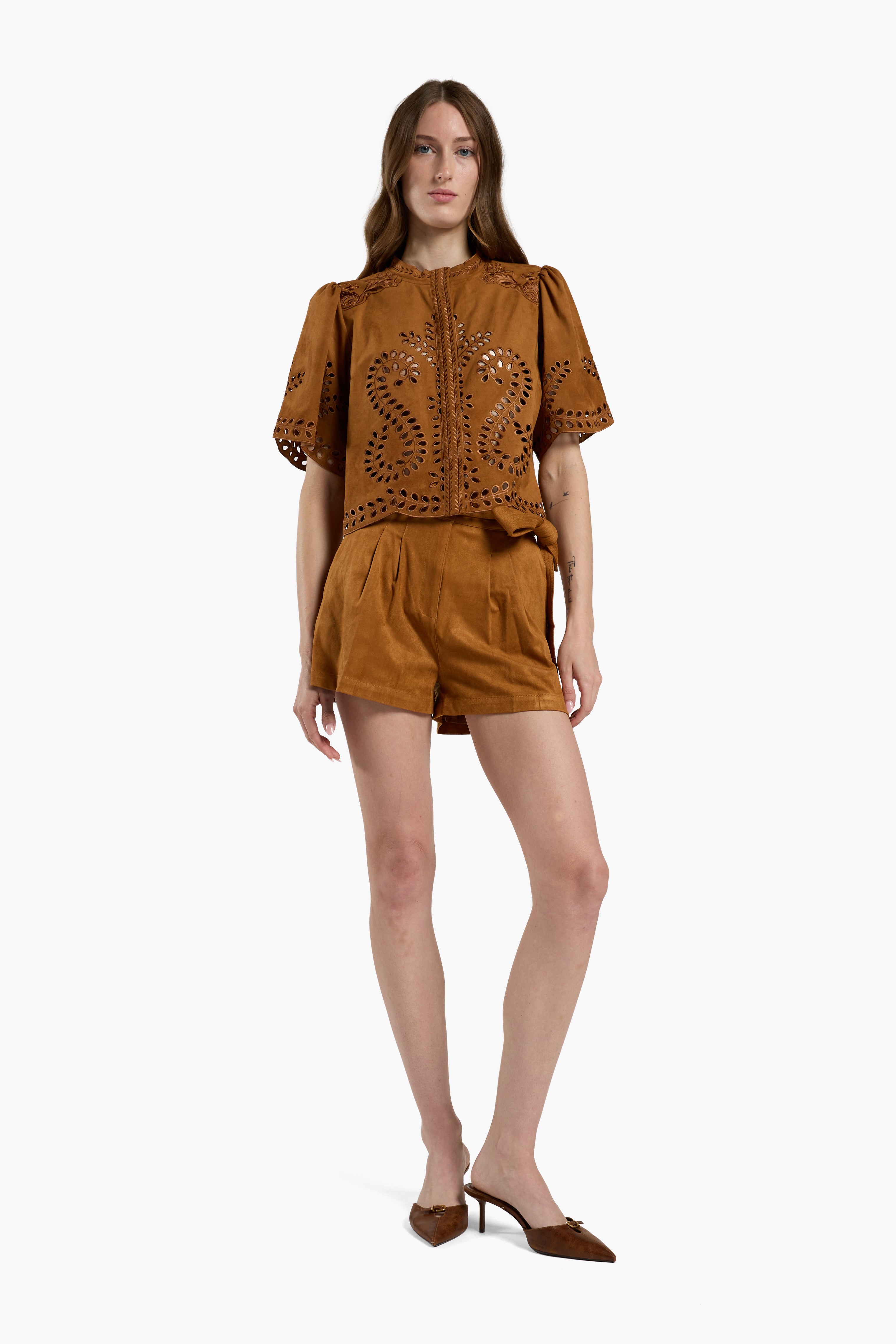 Addison Top - Saddle Embroidery