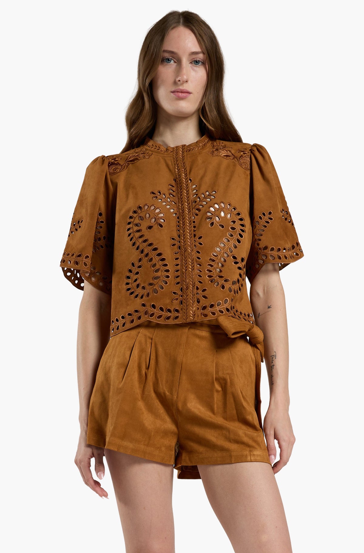 Addison Top - Saddle Embroidery
