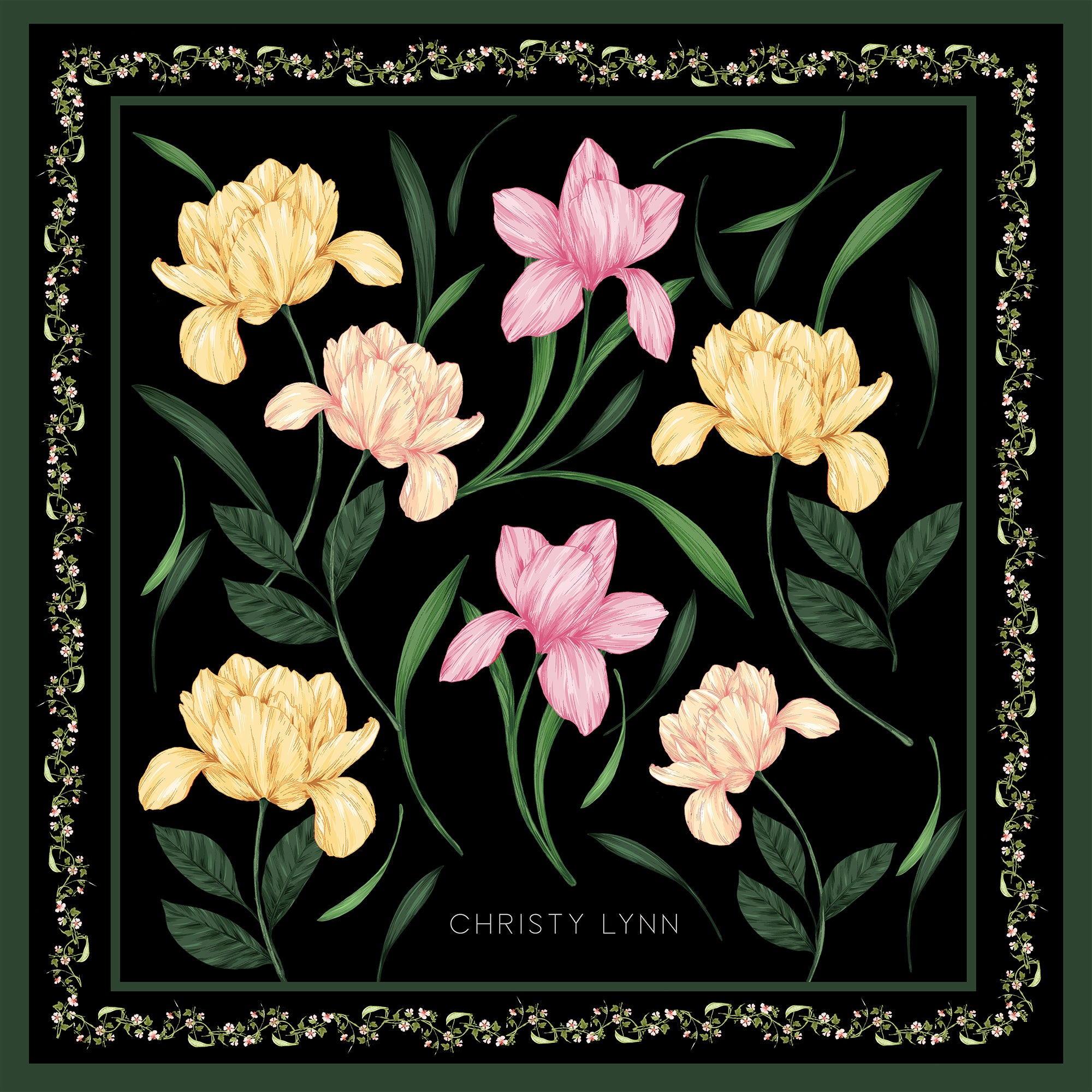 Gia Scarf - Jardin Black