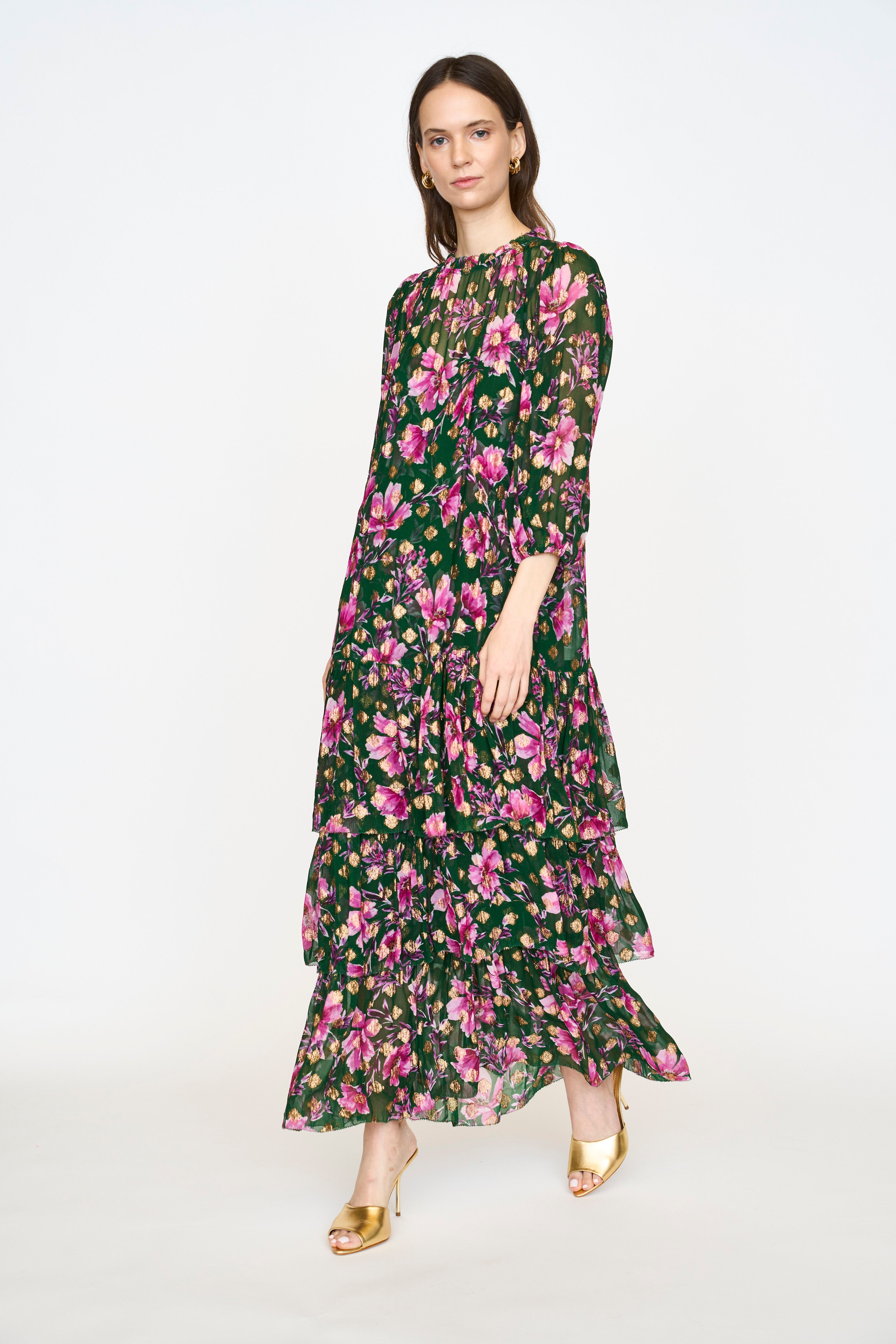 Sara Dress - Pink Poinsettia