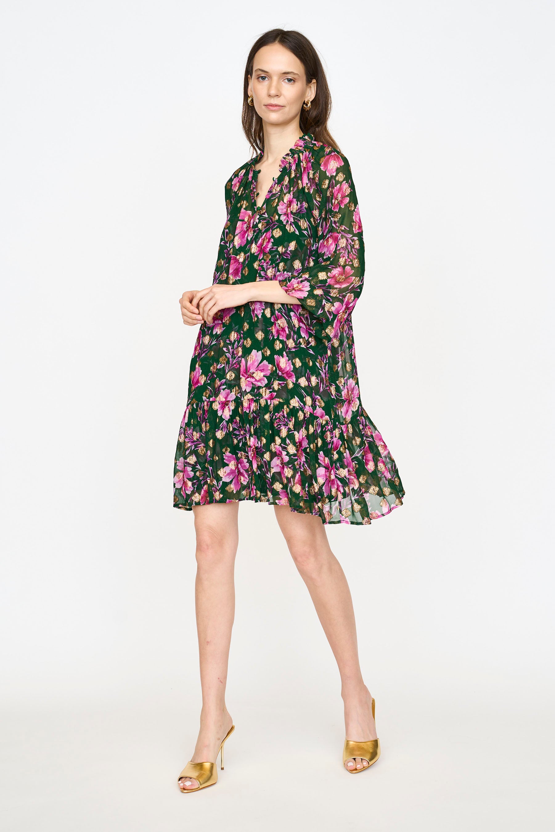 Jenny Dress - Pink Poinsettia