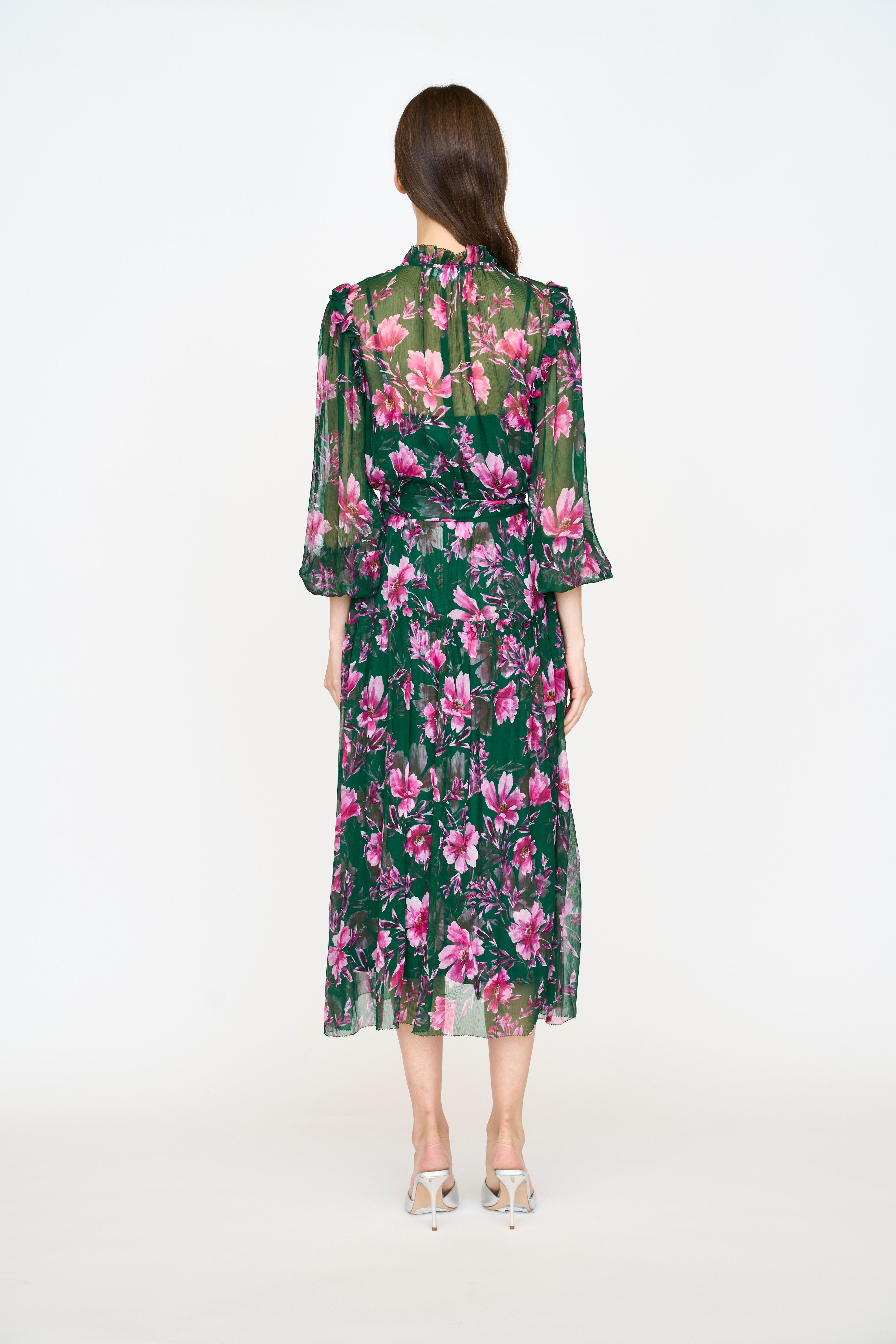 Abigail Dress - Pink Poinsettia