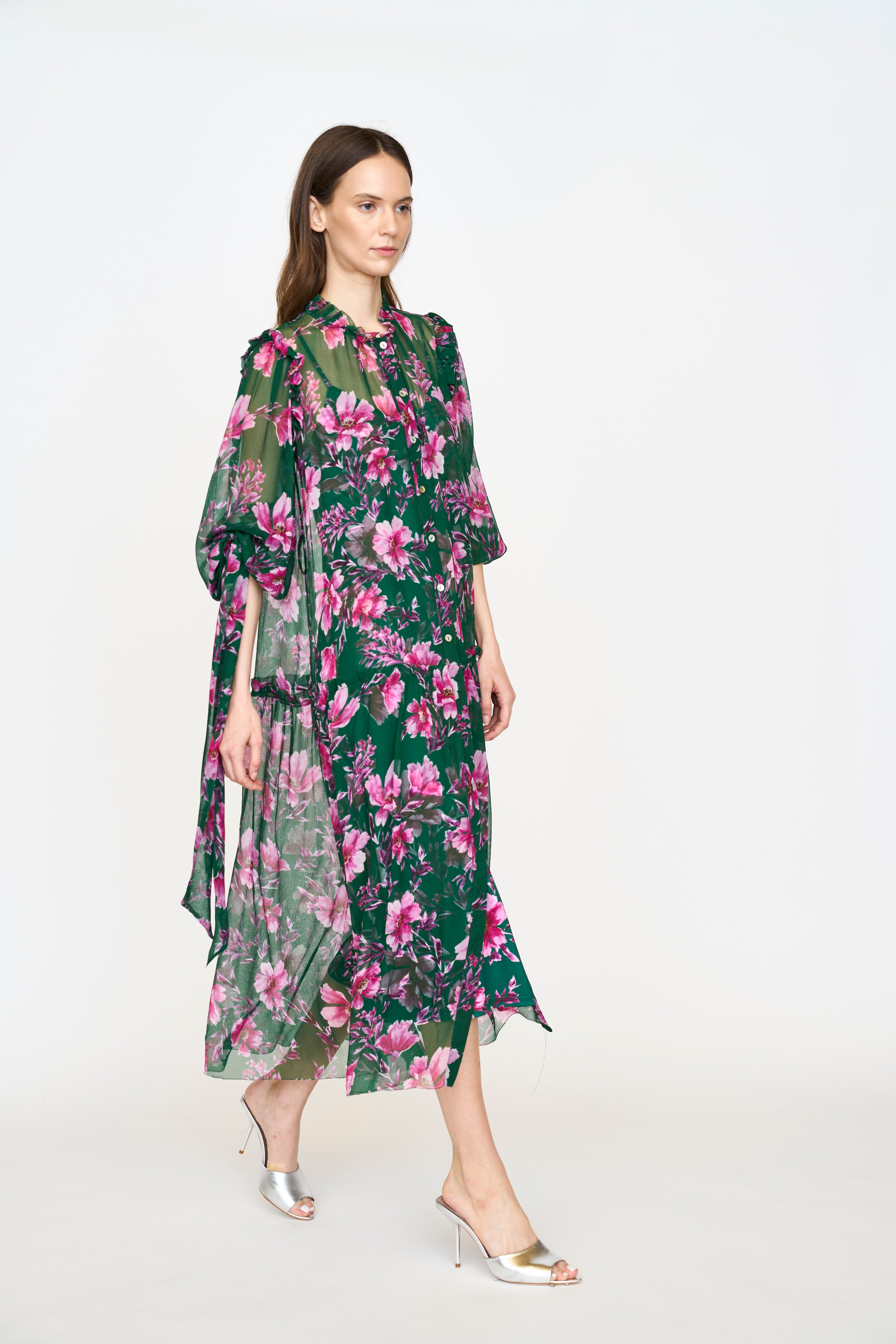 Abigail Dress - Pink Poinsettia