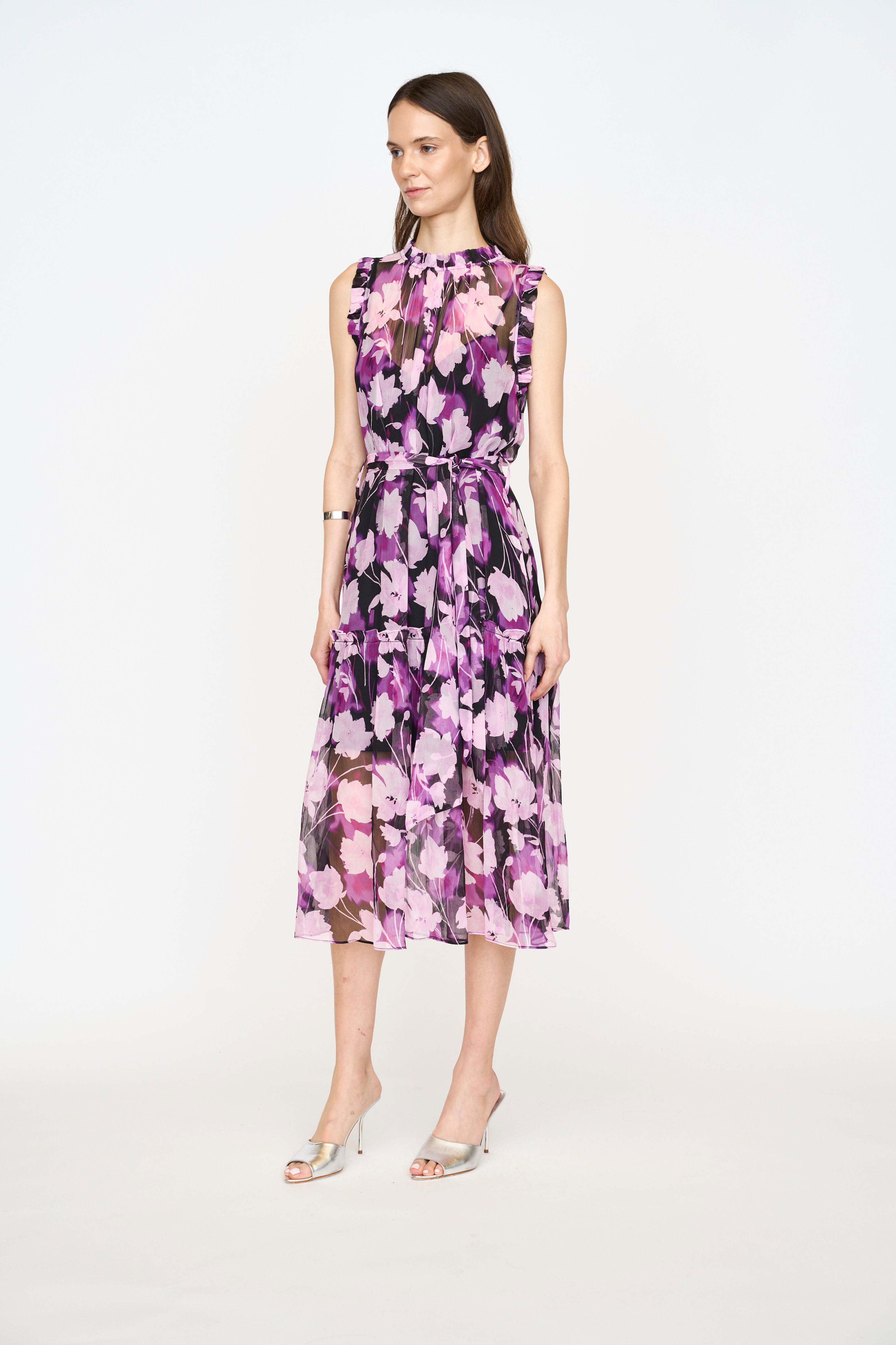 Gemma Dress - Violet Shadow Flower
