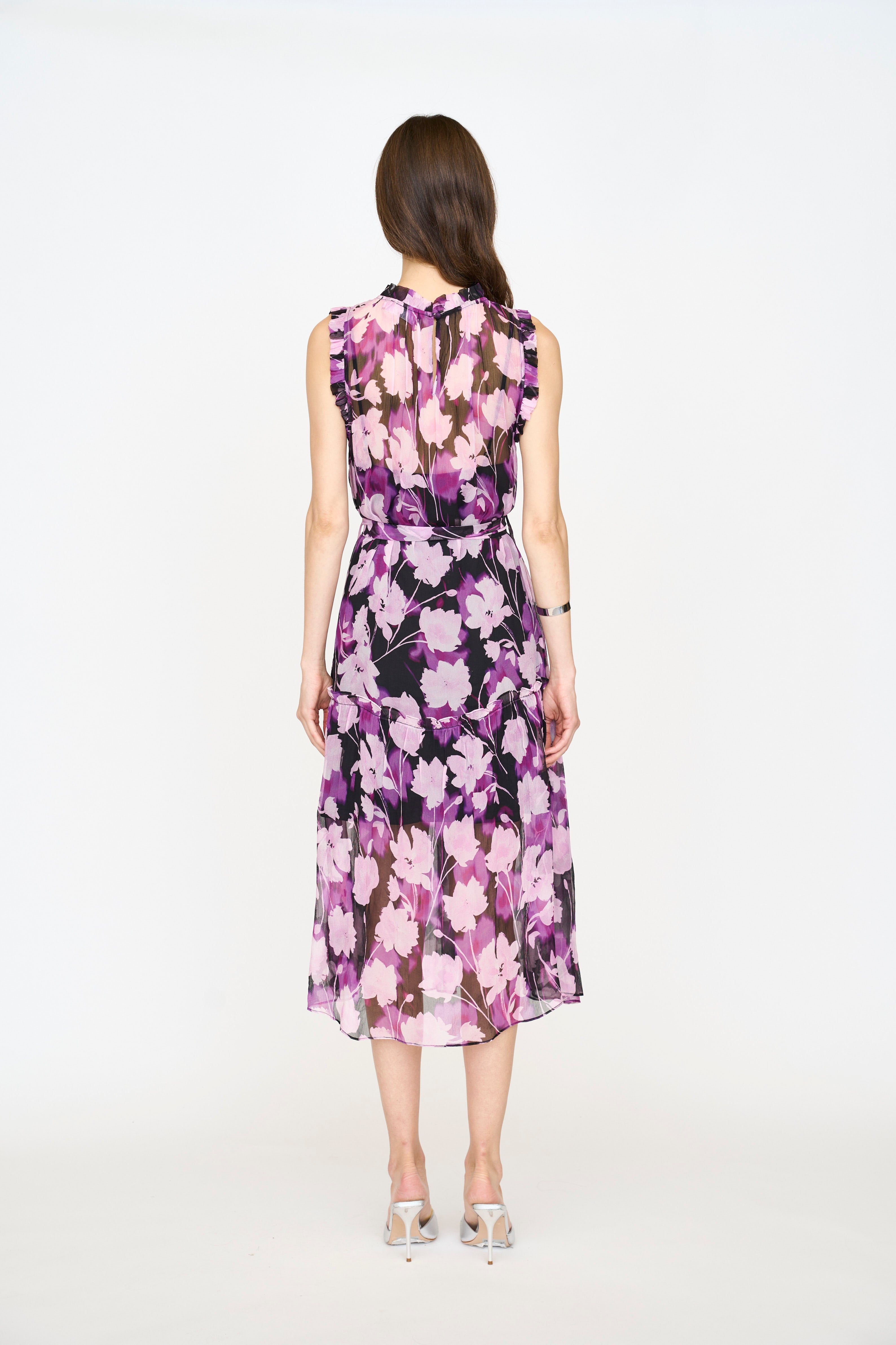 Gemma Dress - Violet Shadow Flower