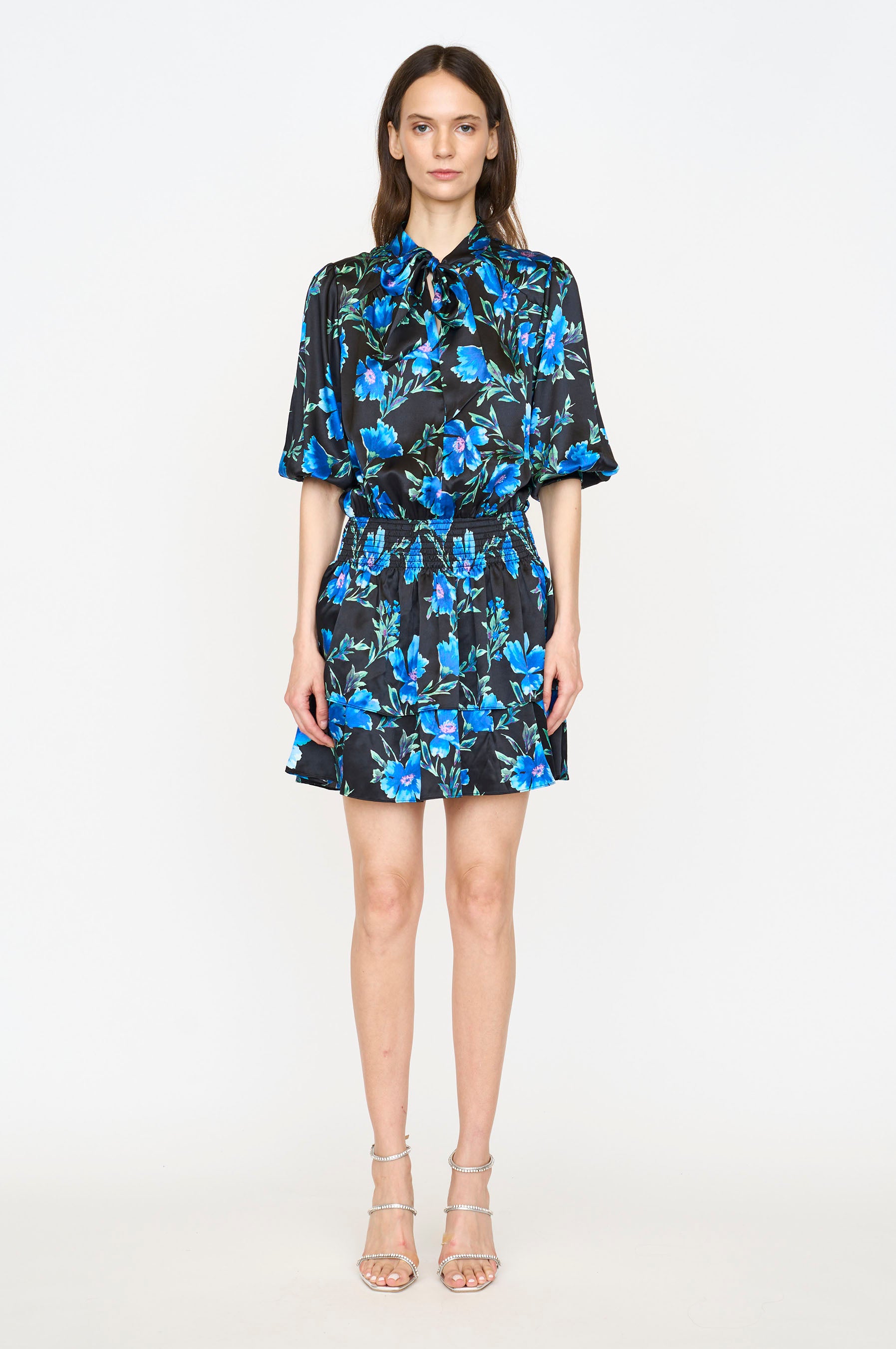 Sutton Dress - Sapphire Poinsettia