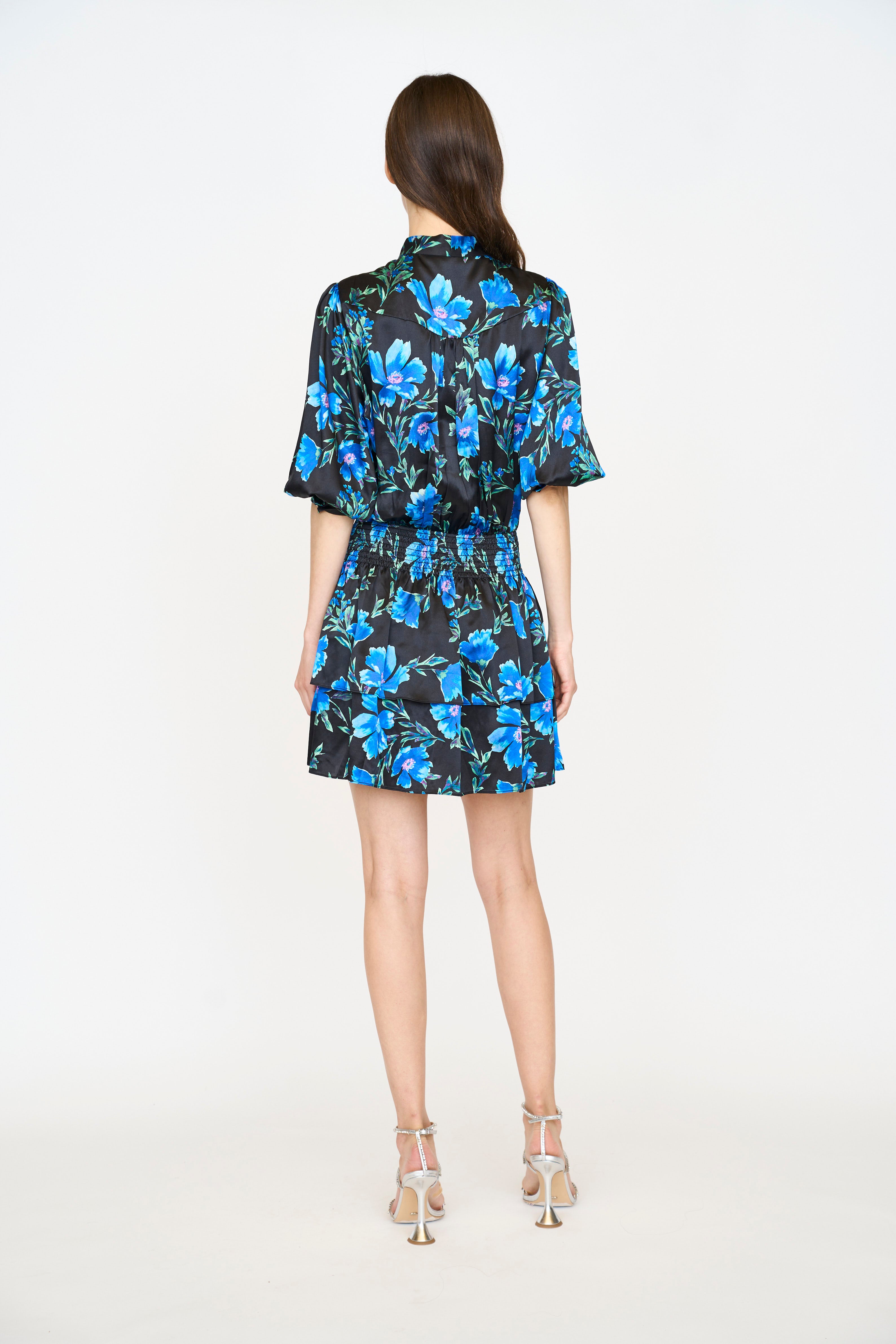 Sutton Dress - Sapphire Poinsettia