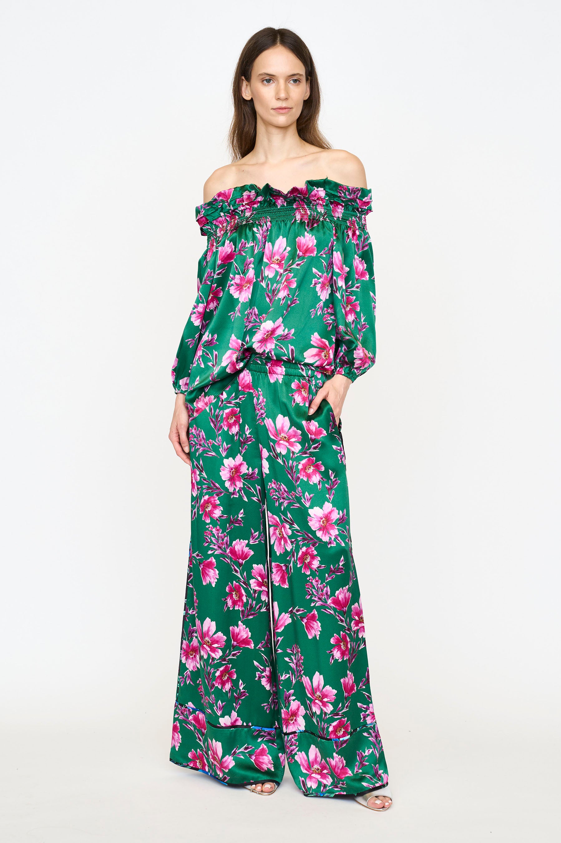 Valen Pant - Pink Poinsettia