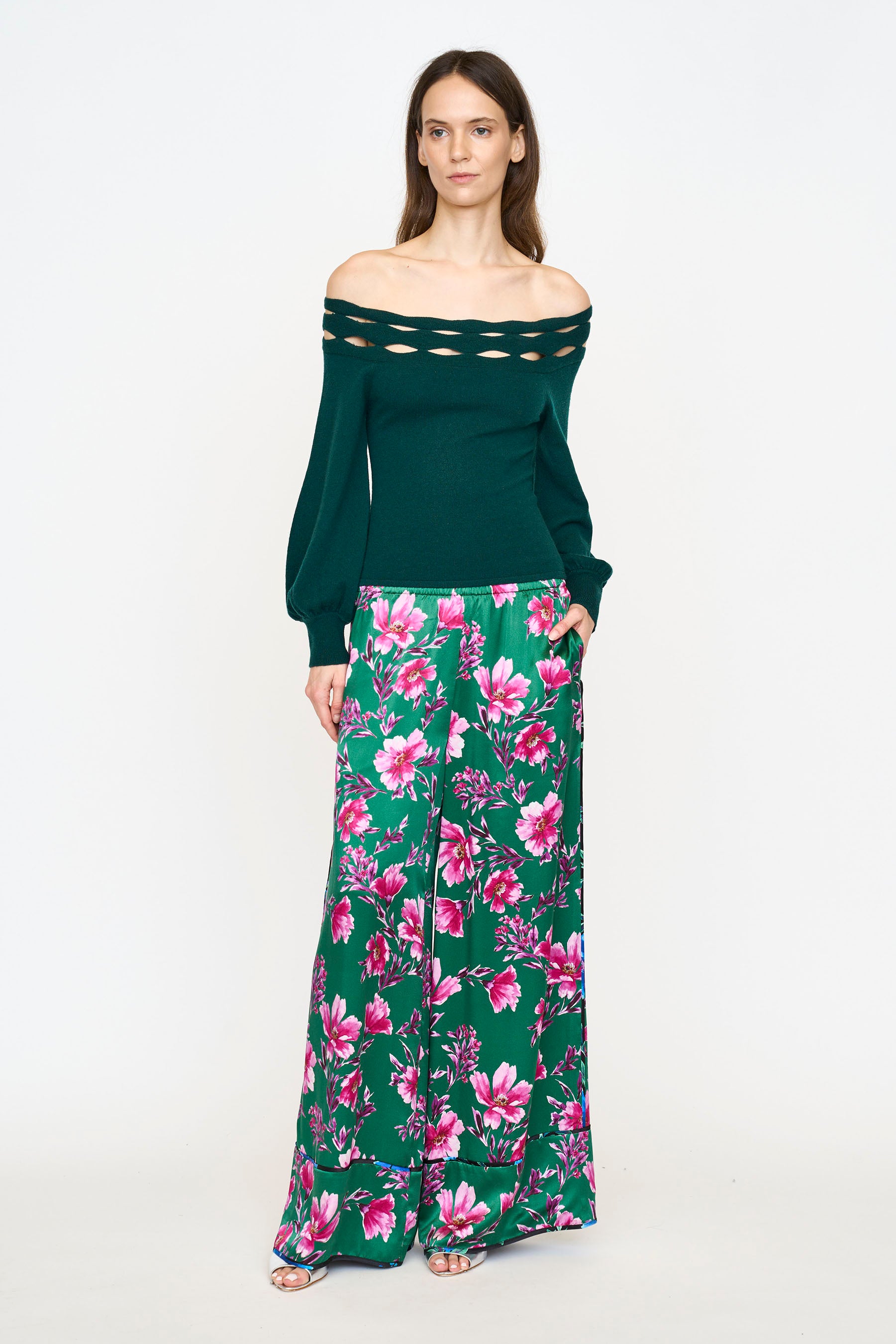 Valen Pant - Pink Poinsettia