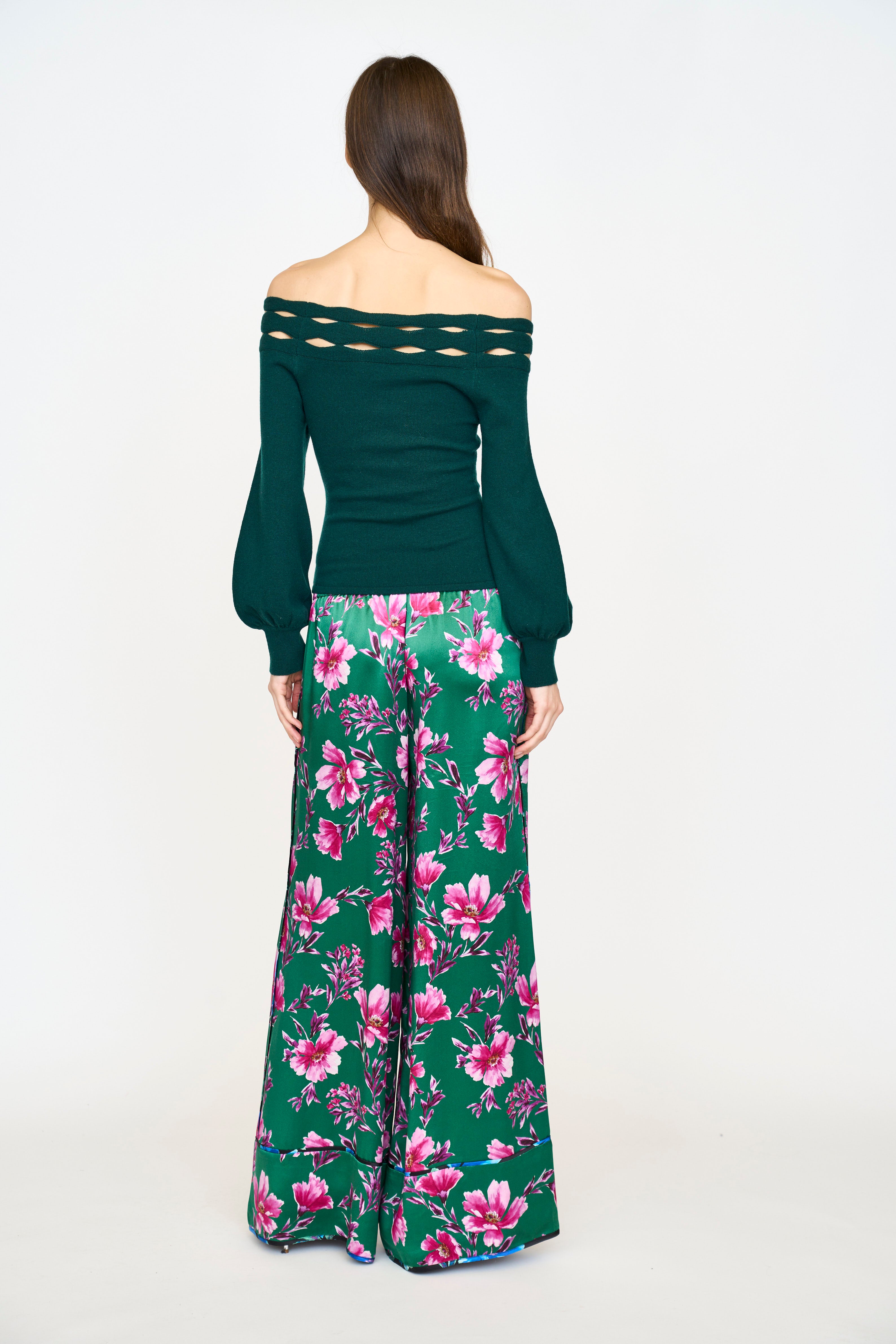 Valen Pant - Pink Poinsettia