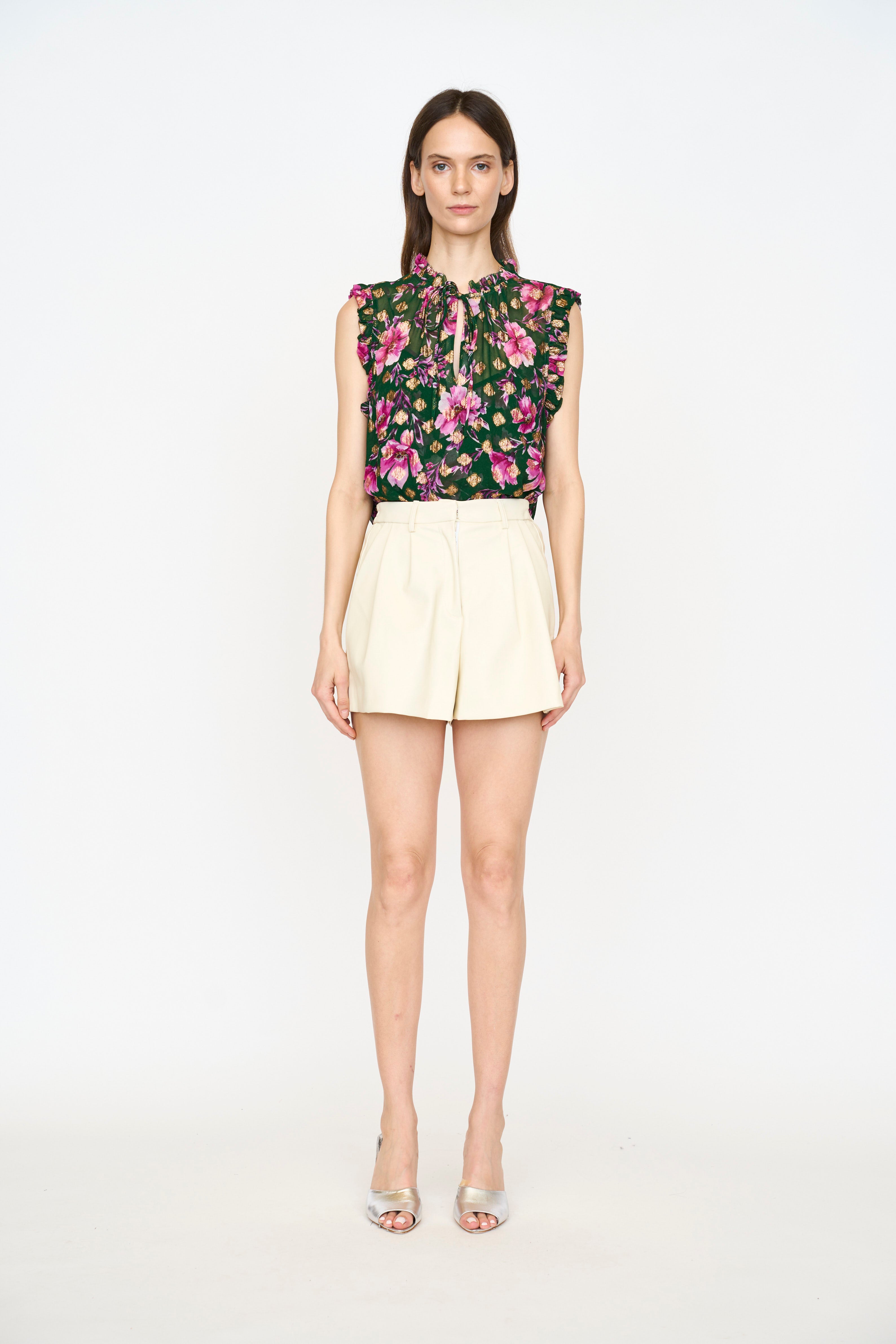 Nora Top - Pink Poinsettia