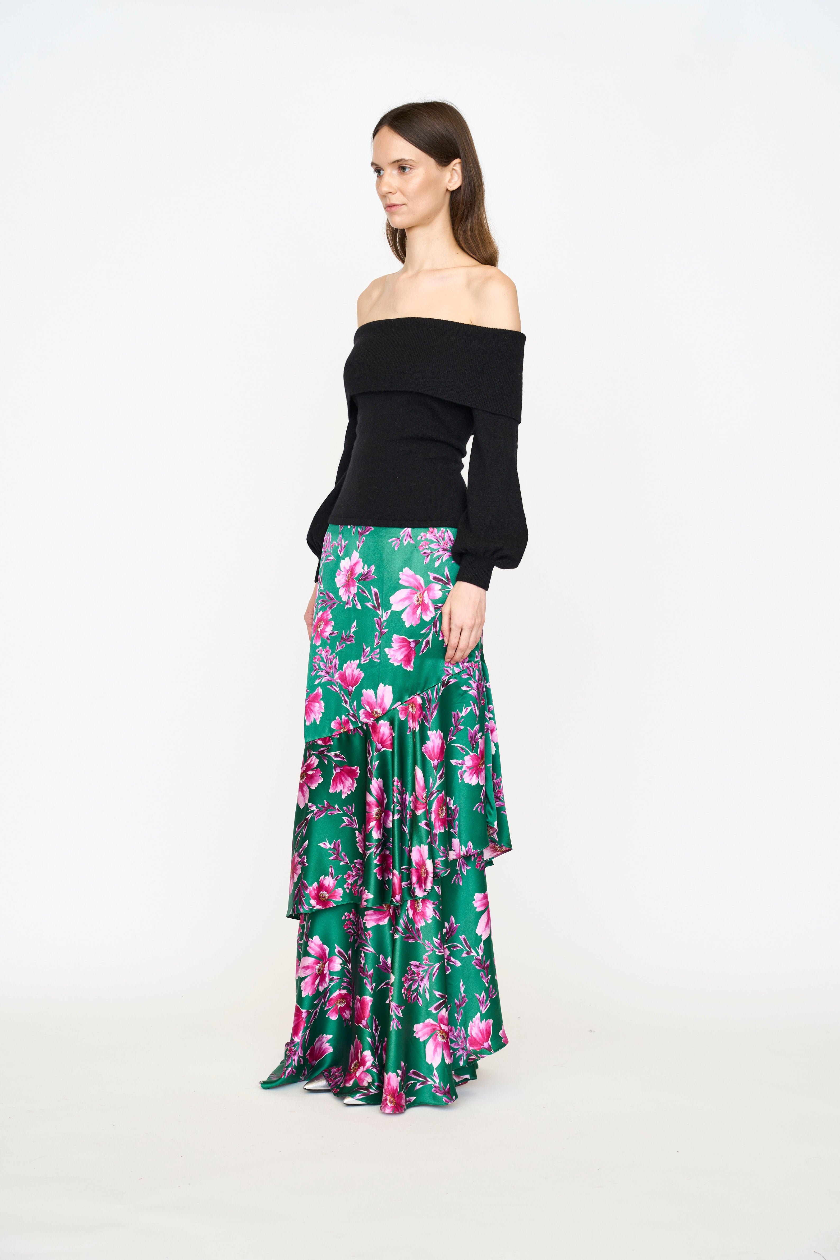 Eden Skirt - Pink Poinsettia