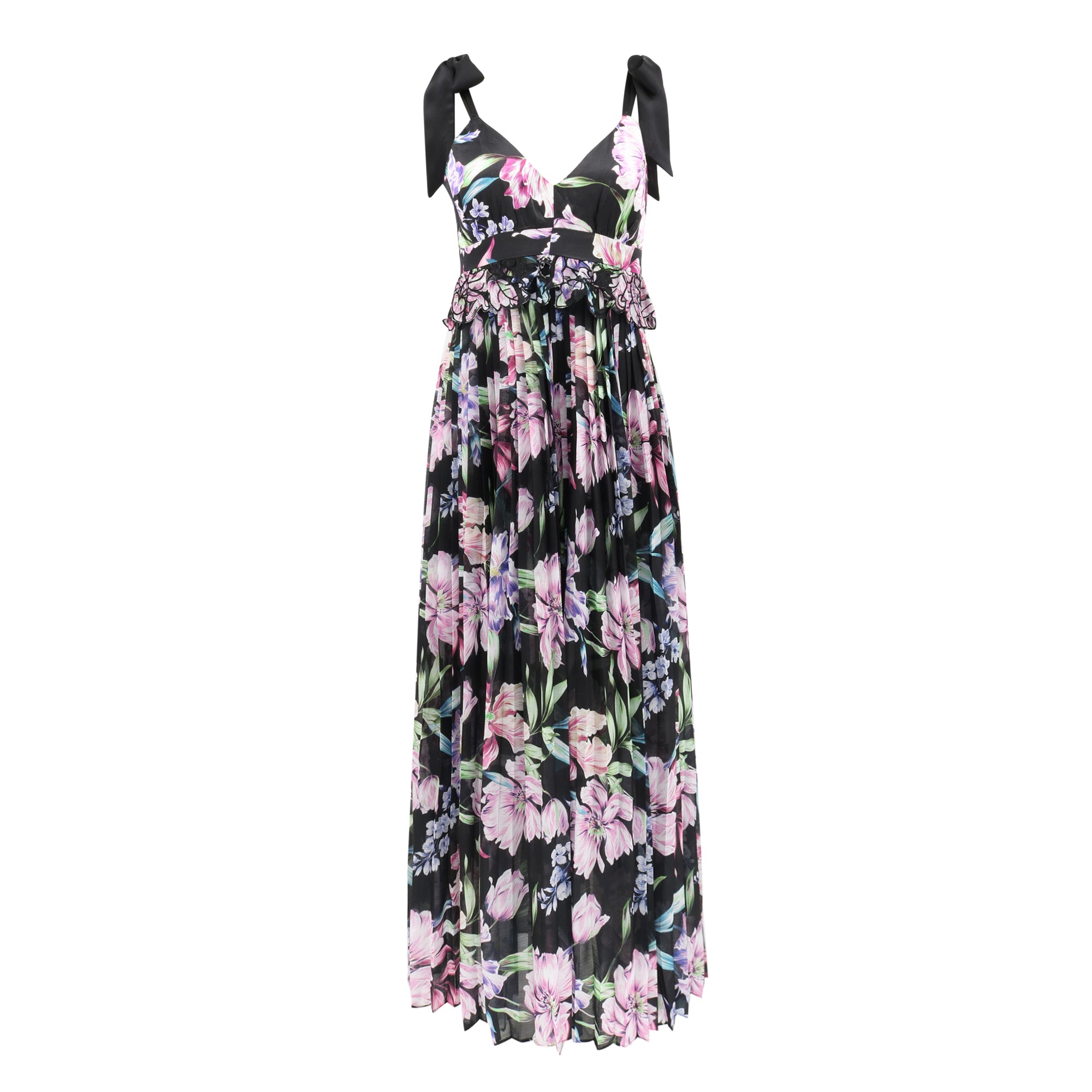 Genevieve Dress - Ebony Garden
