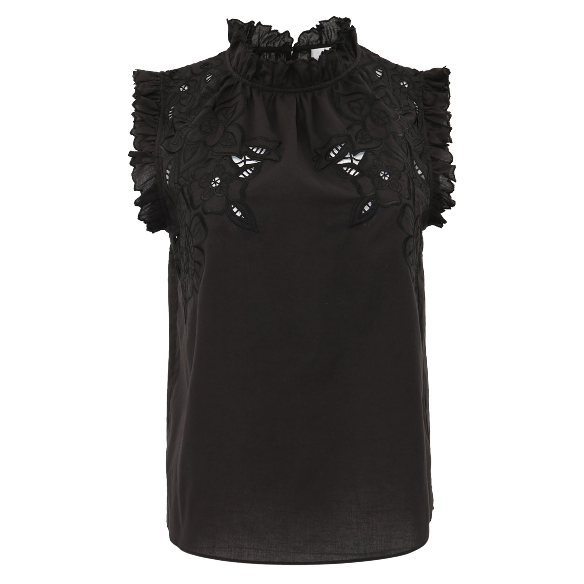 Nora Top - Black Embroidery