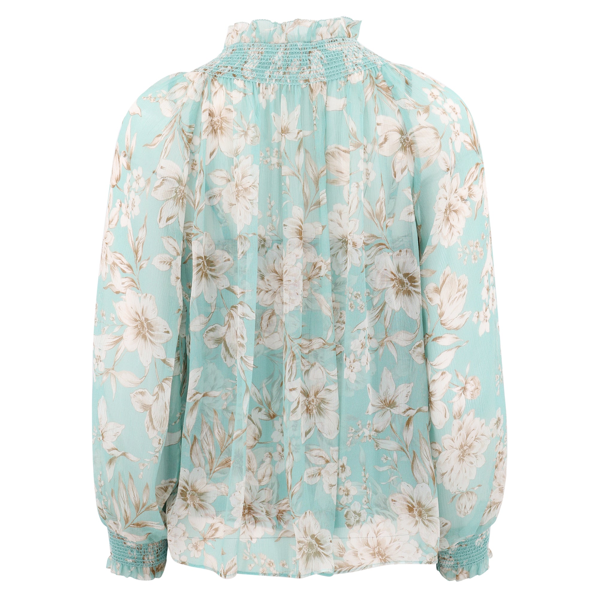 Andrea Blouse - Turquoise Magnolia