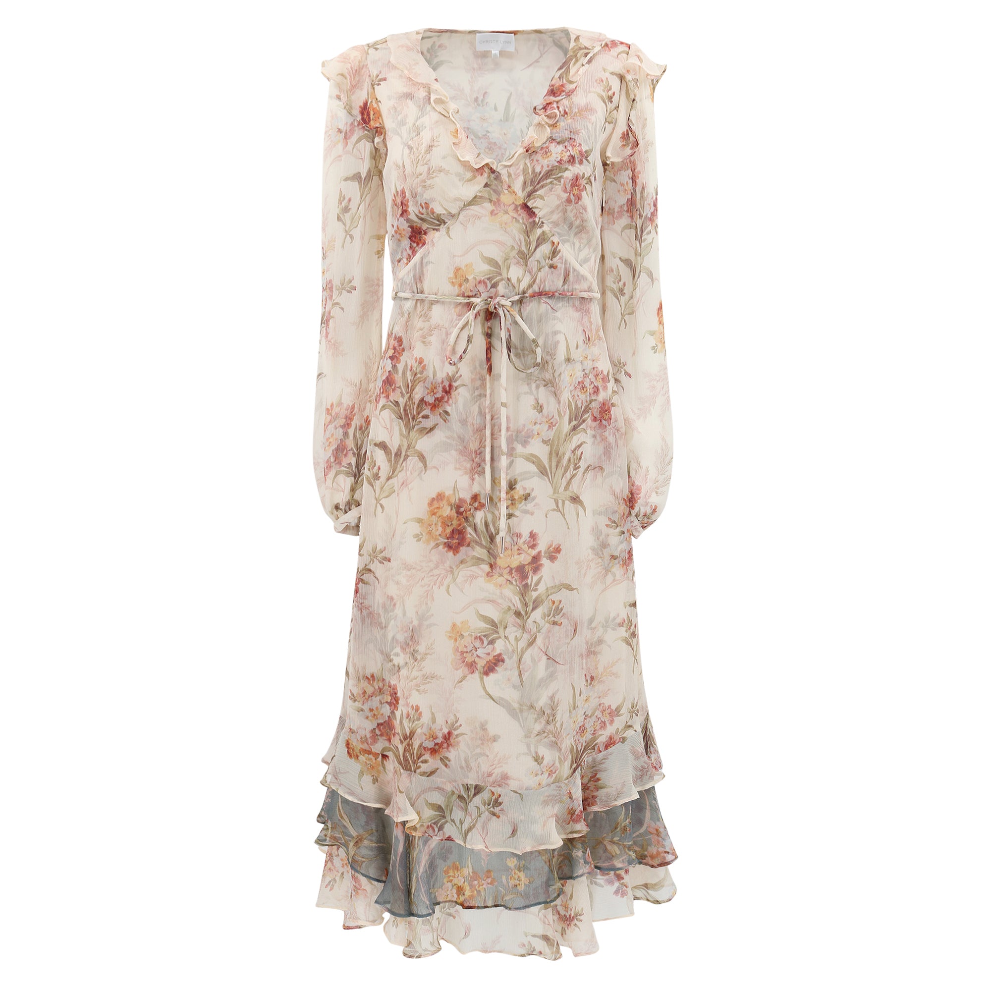 Violet Dress - Ivory Brocade
