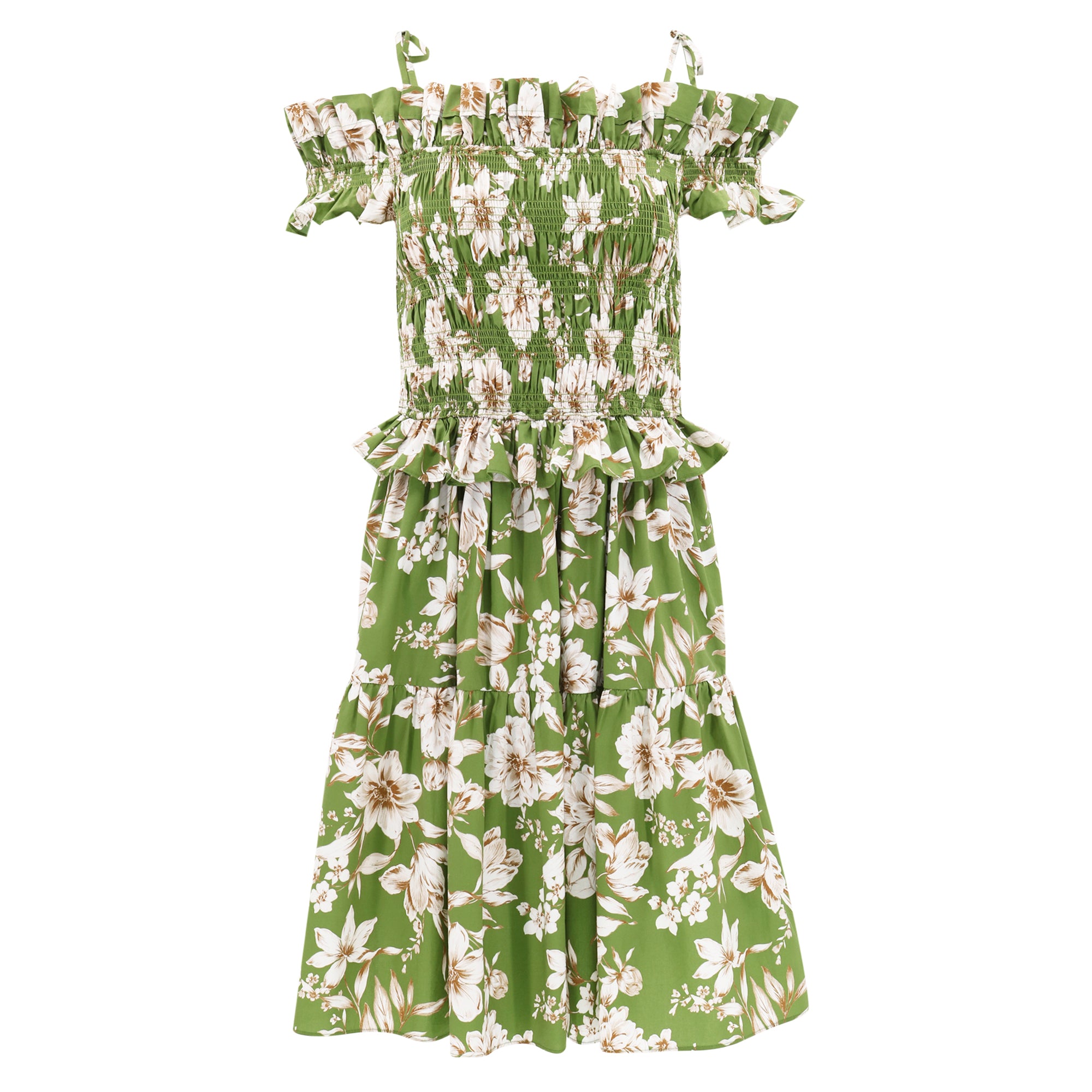 Carlotta Dress - Green Magnolia