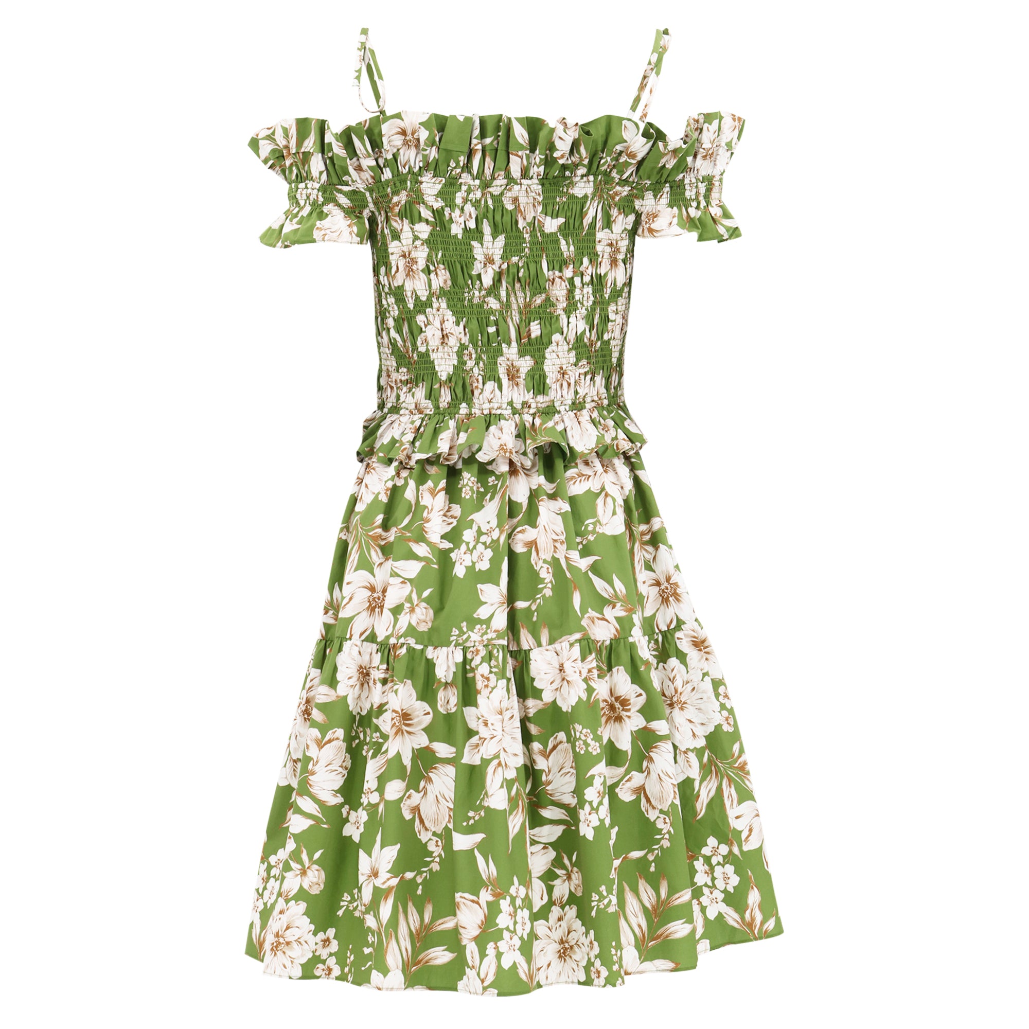 Carlotta Dress - Green Magnolia