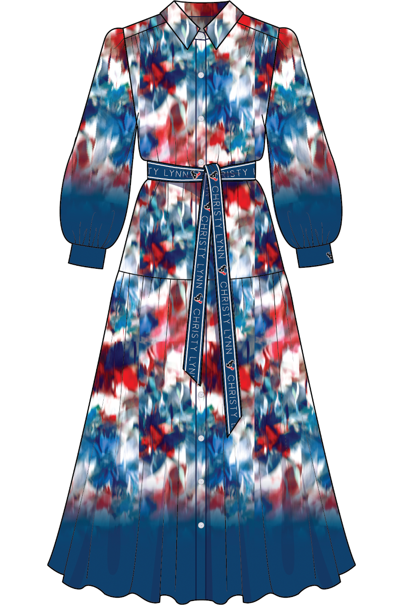 Texans Kristen Dress - Texan Sky
