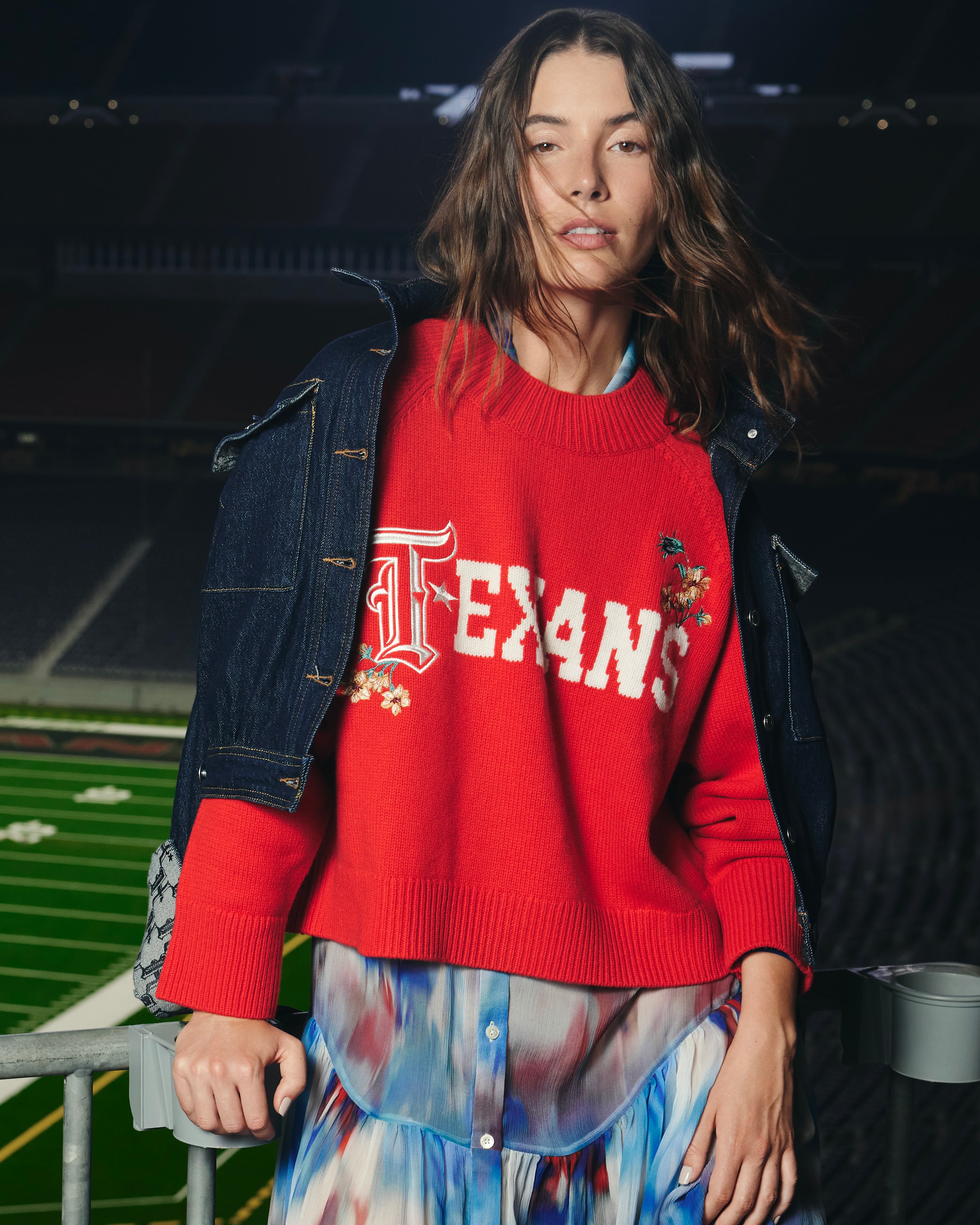 Texans Monroe Jacket - H Logo Monogram Indigo