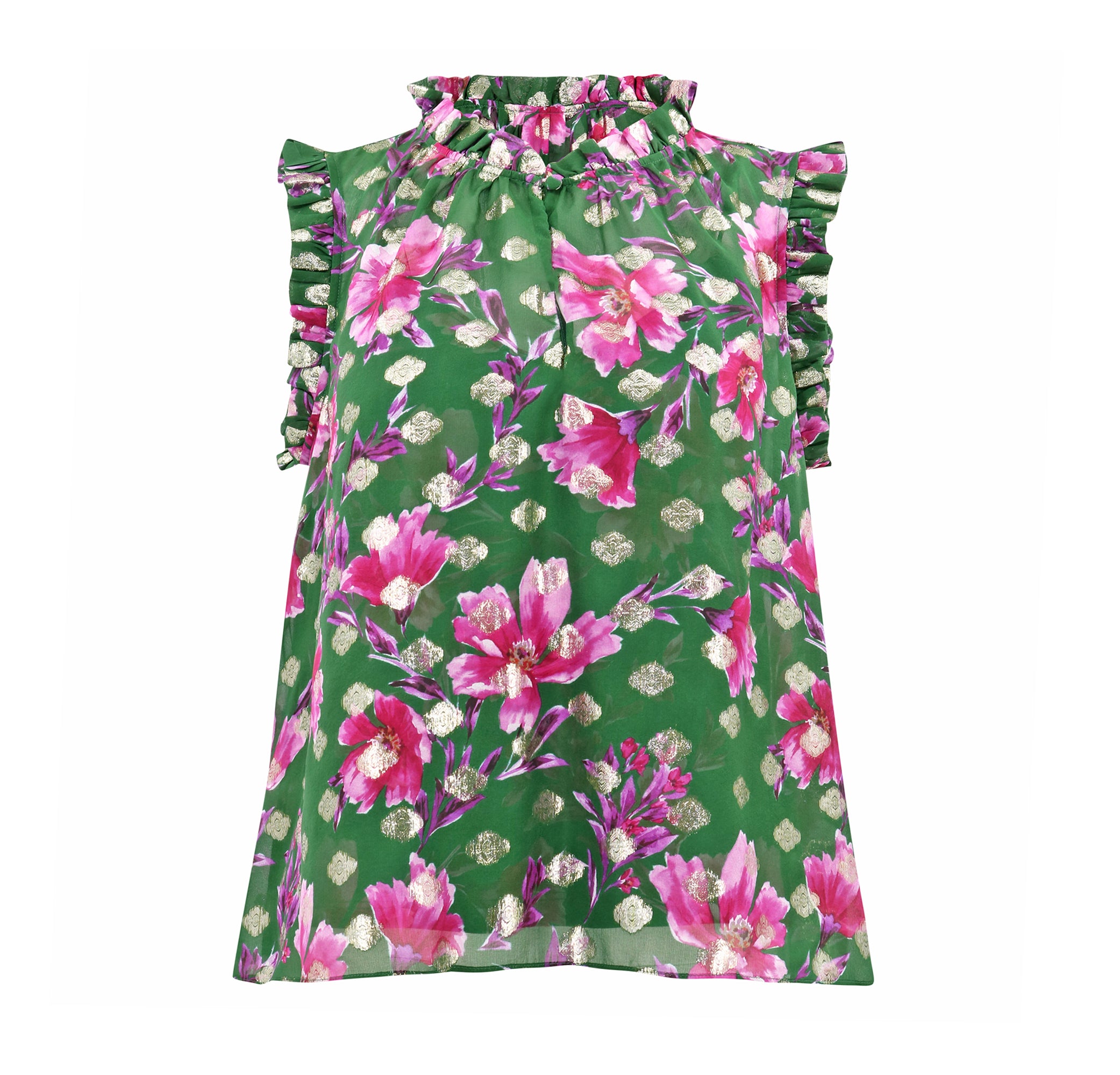 Nora Top - Pink Poinsettia