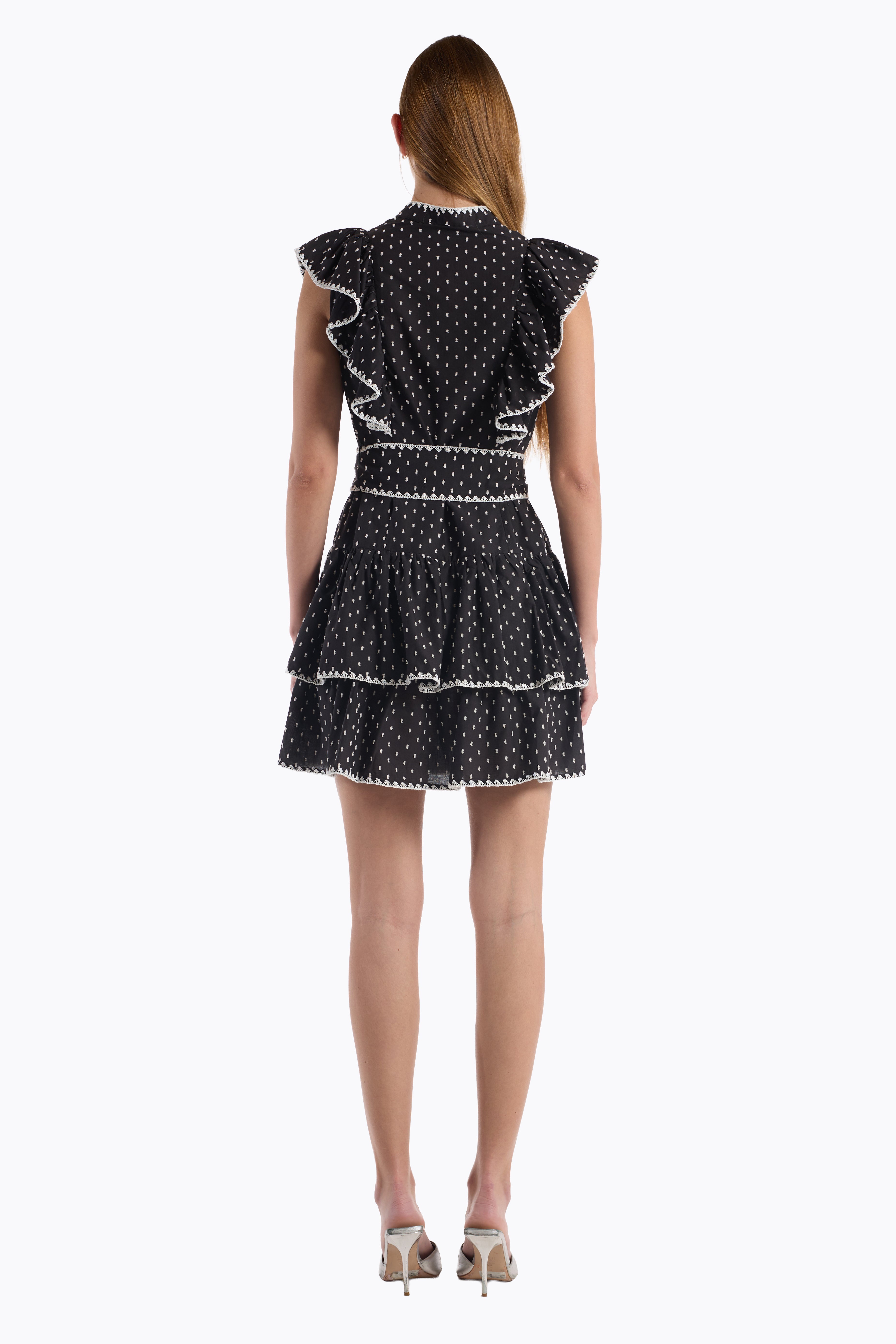 Uma Dress - Black White Dot