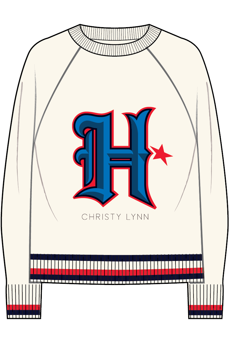 Texans H Logo Sweater - Color Rush H / Ivory