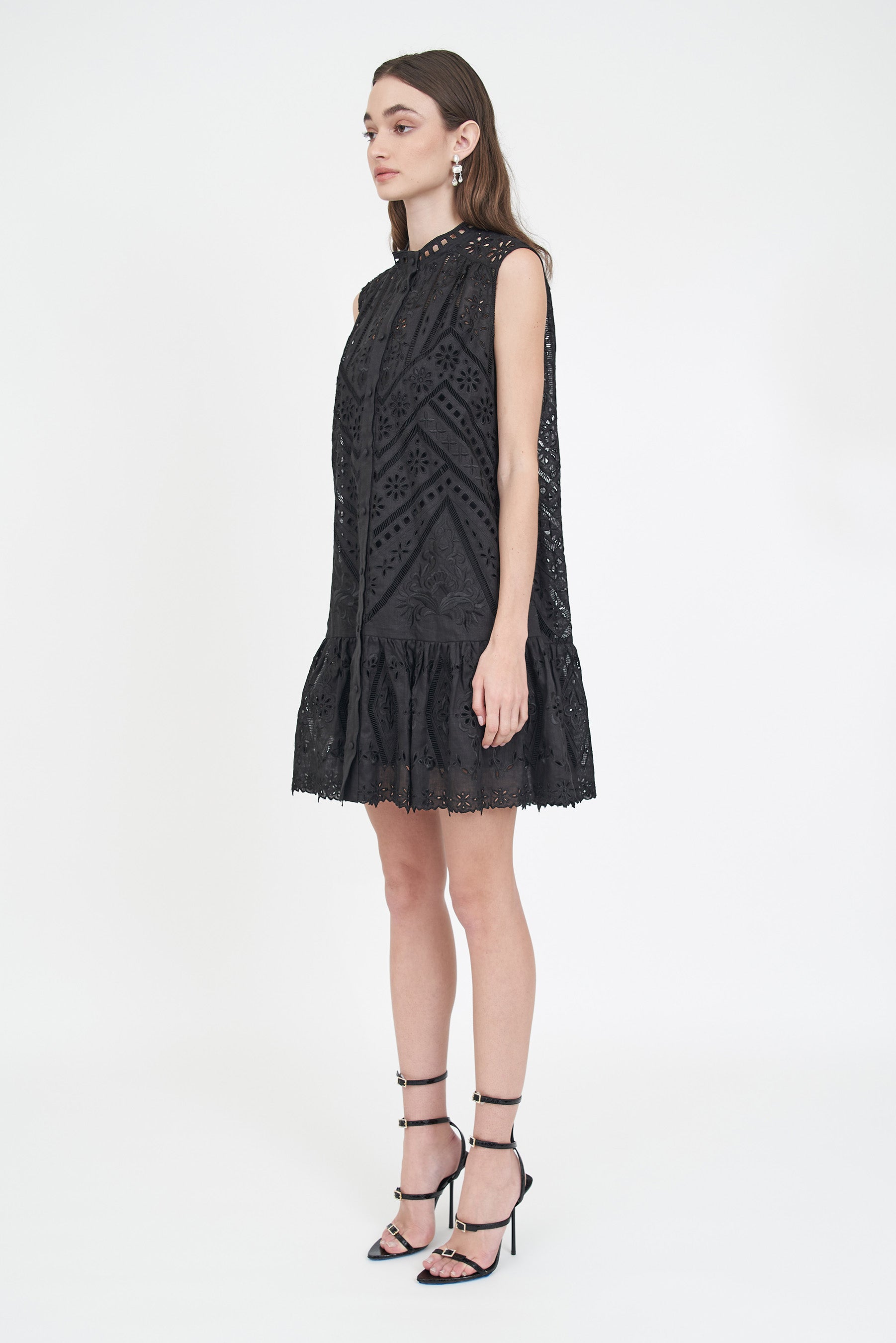 Emerson Dress - Black Embroidery