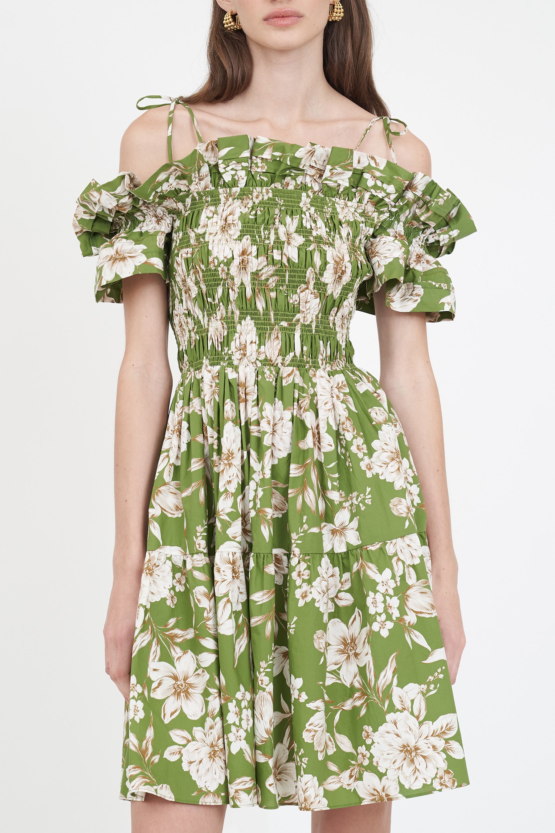 Carlotta Dress - Green Magnolia