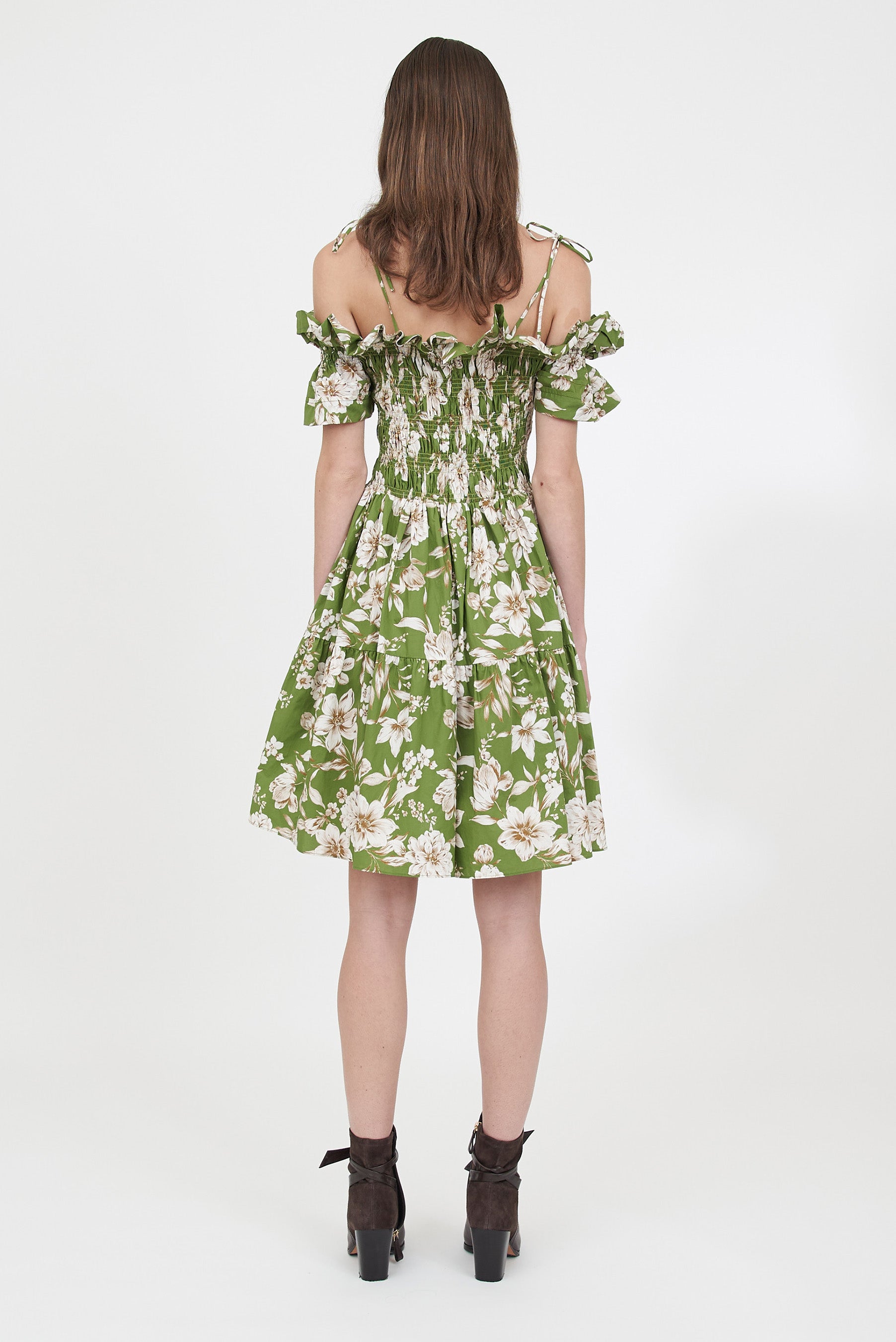Carlotta Dress - Green Magnolia
