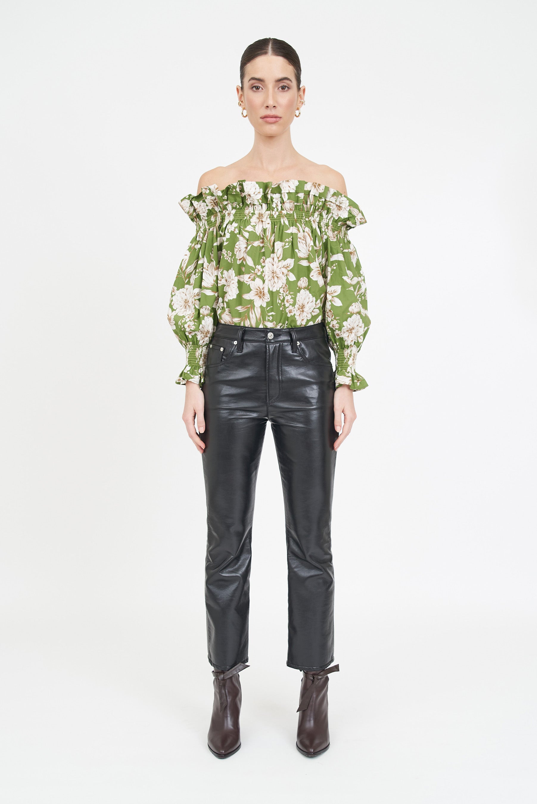 Regina Top - Green Magnolia
