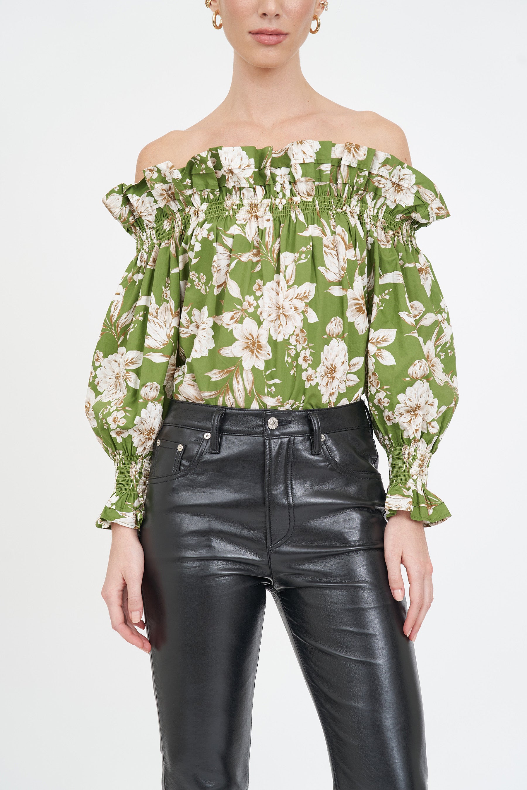 Regina Top - Green Magnolia