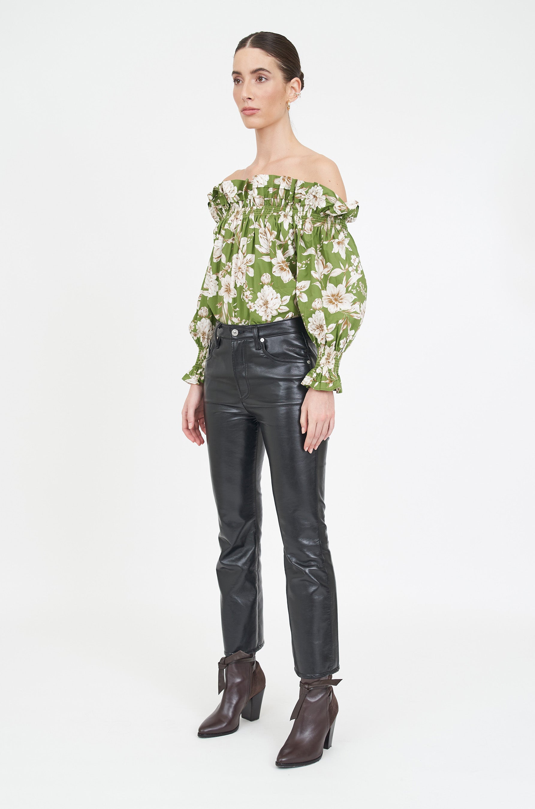 Regina Top - Green Magnolia