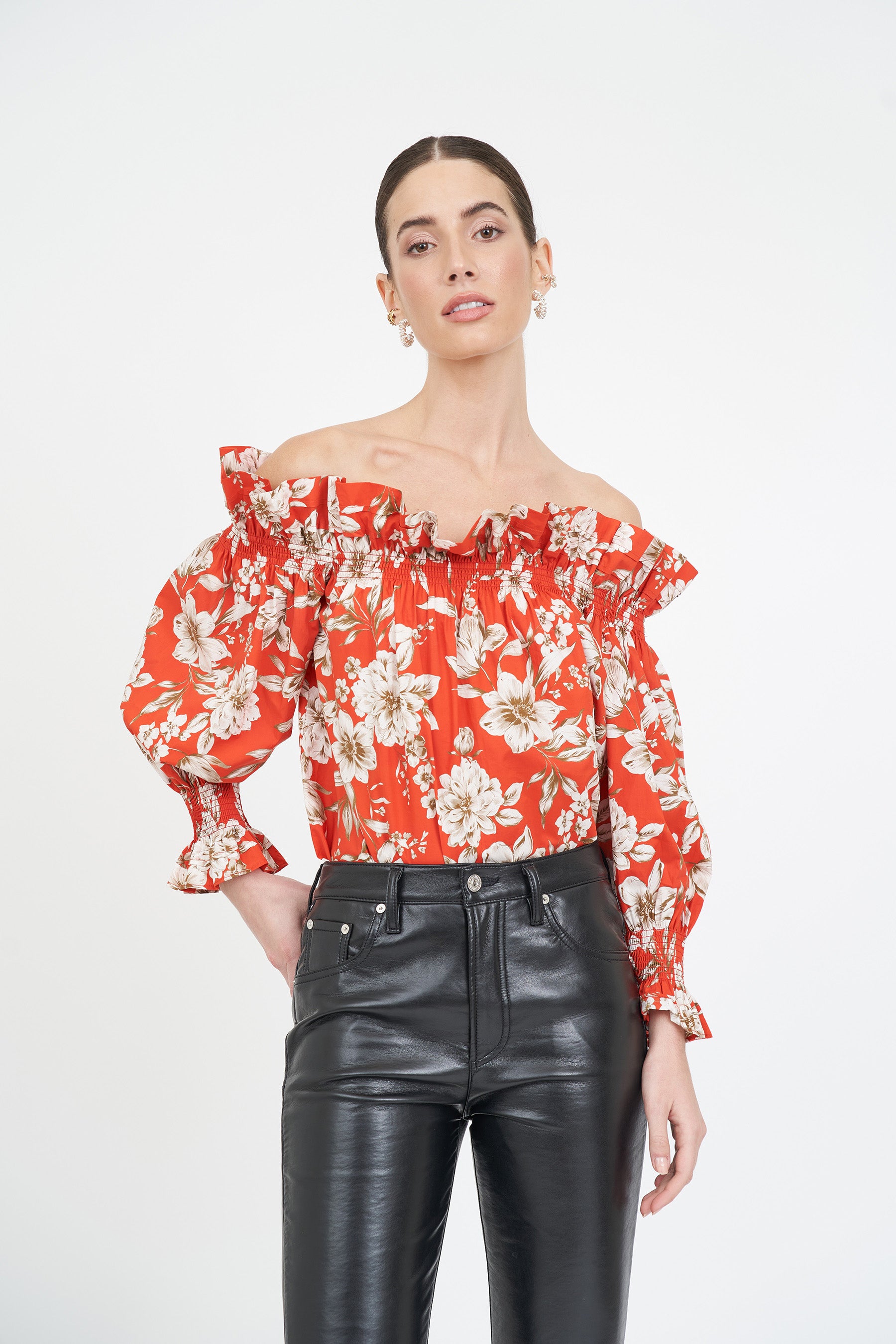 Regina Top - Red Magnolia
