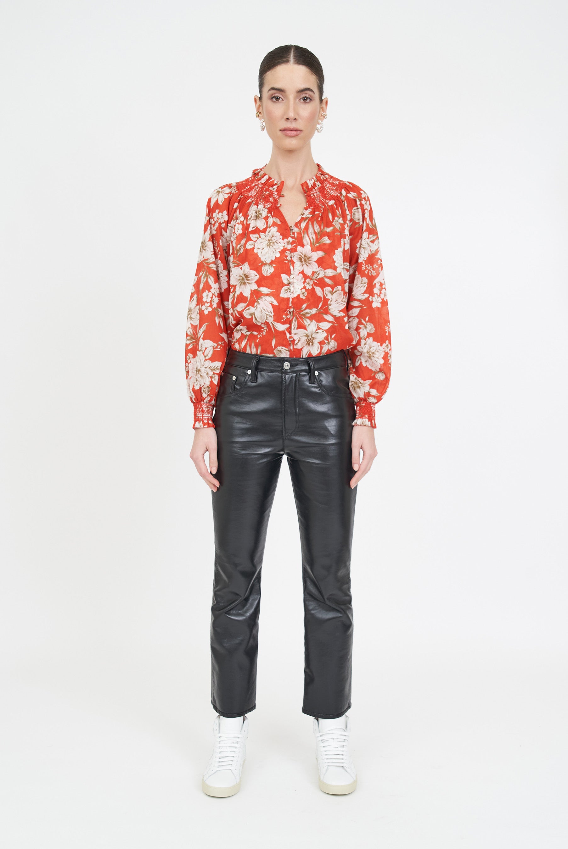 Andrea Blouse - Red Magnolia