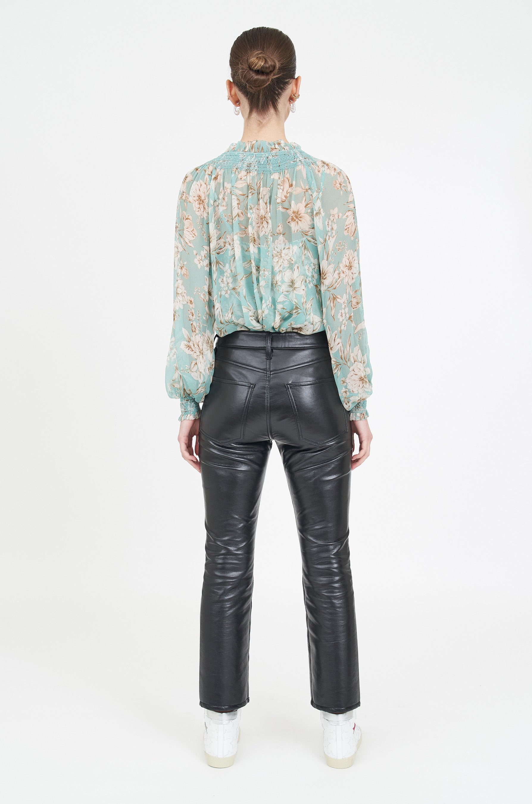 Andrea Blouse - Turquoise Magnolia