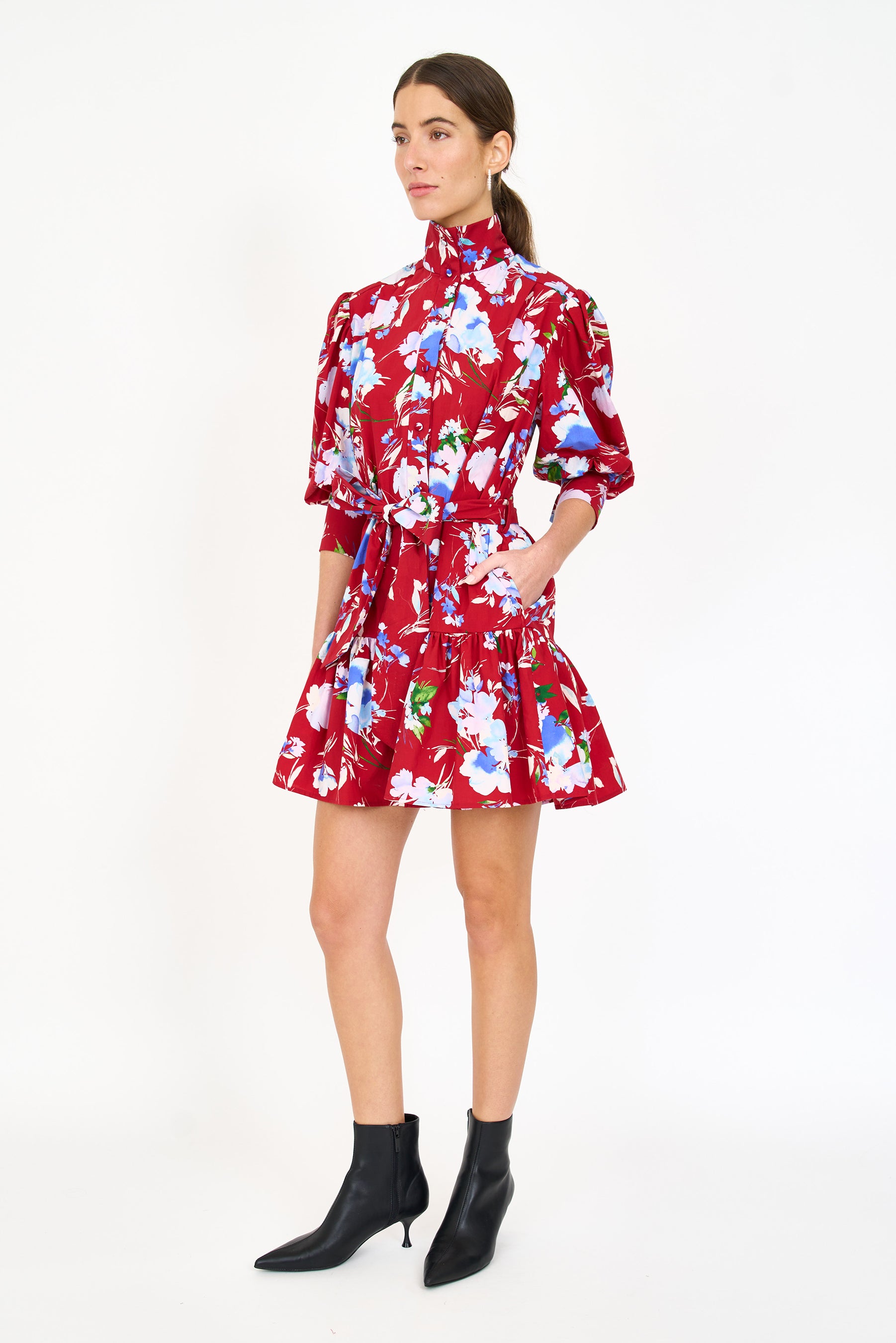 Emi Dress - Crimson Fleur