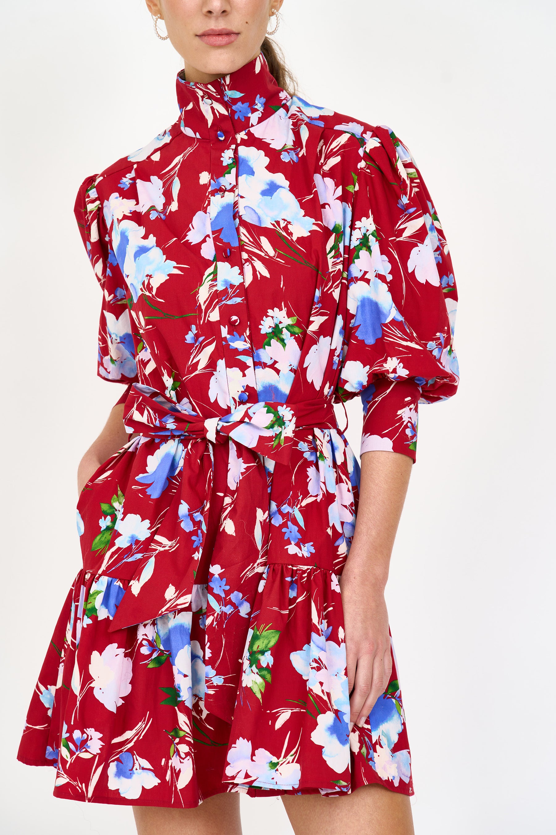 Emi Dress - Crimson Fleur