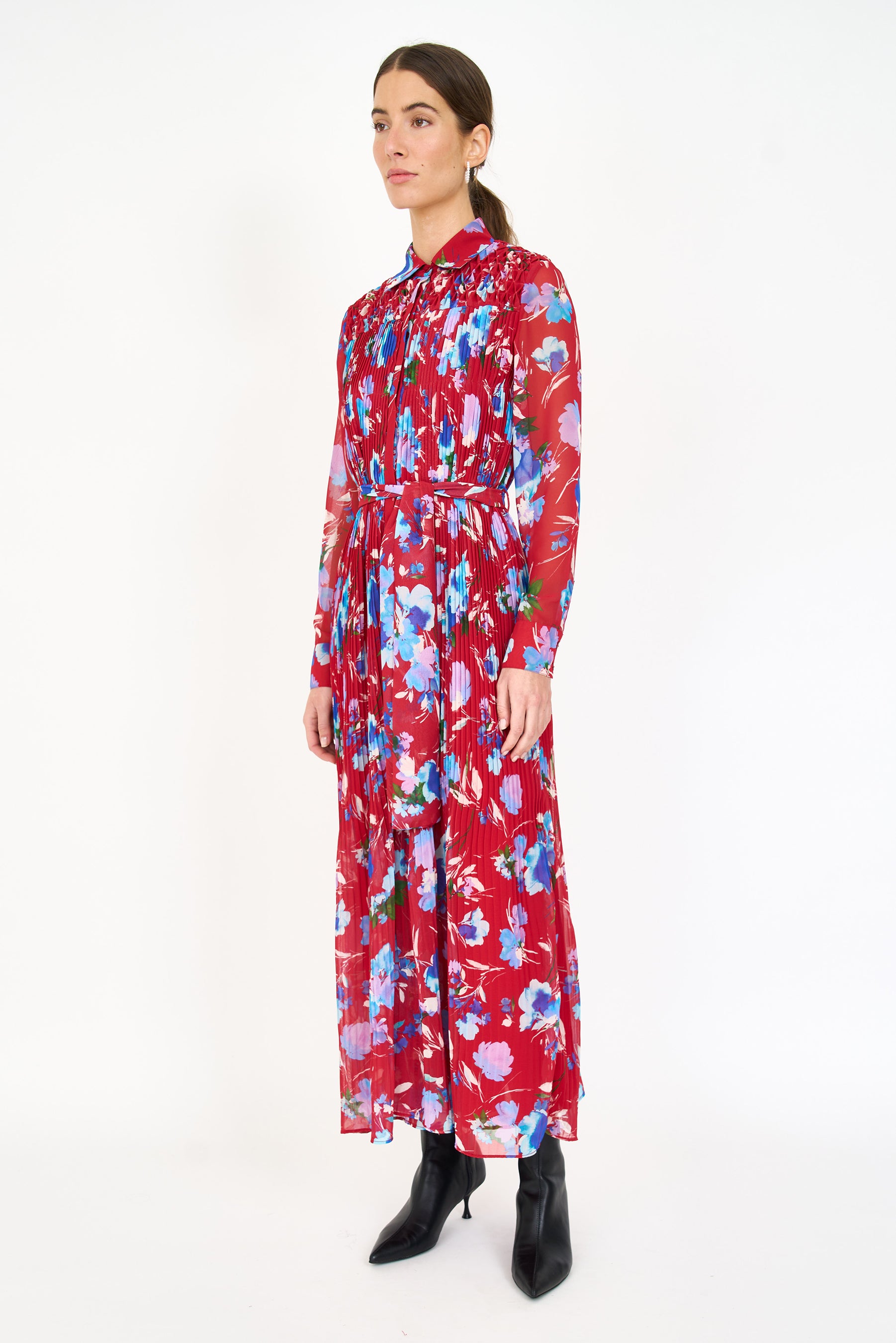 Karie Dress - Crimson Fleur