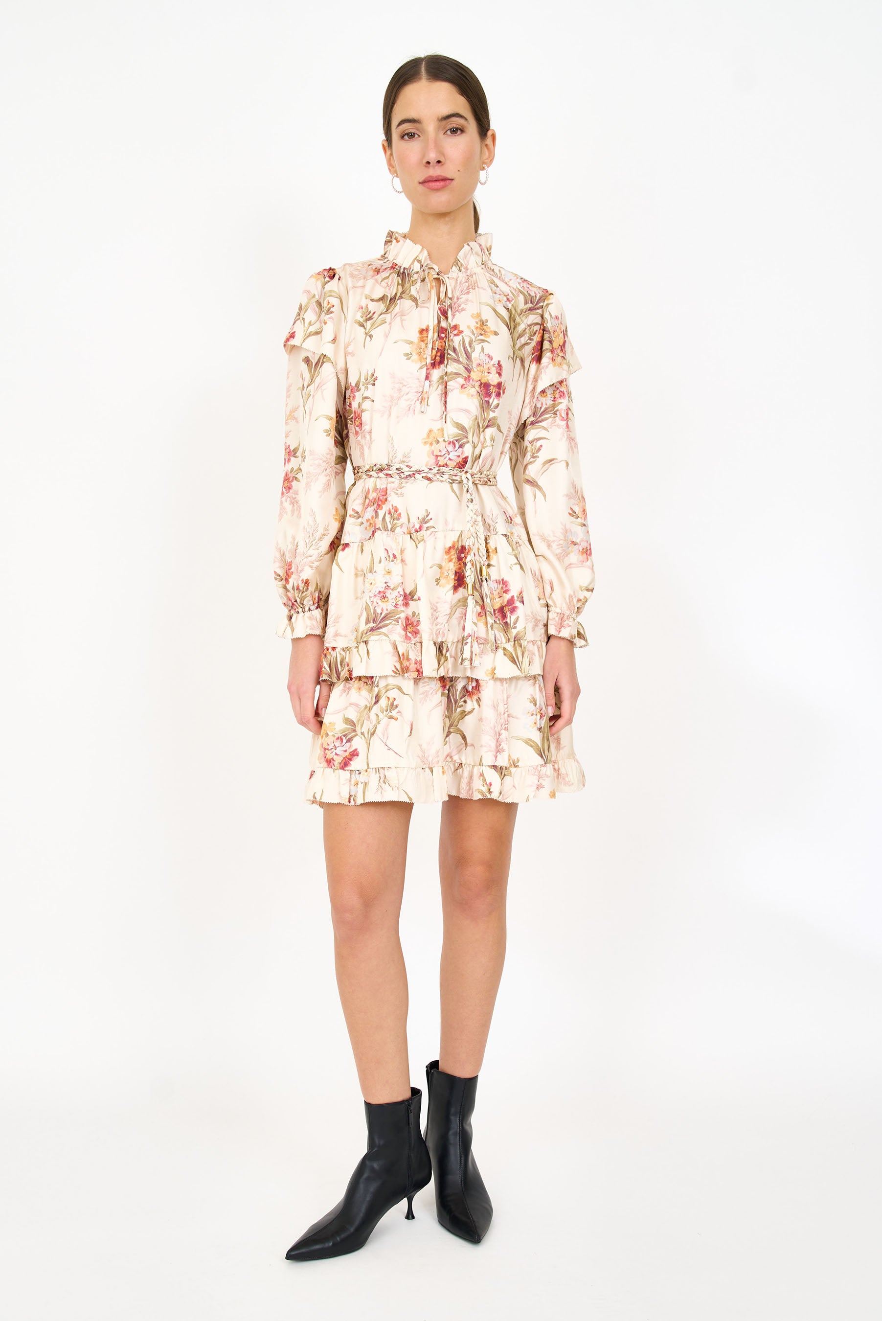 Jenifer Dress - Ivory Brocade