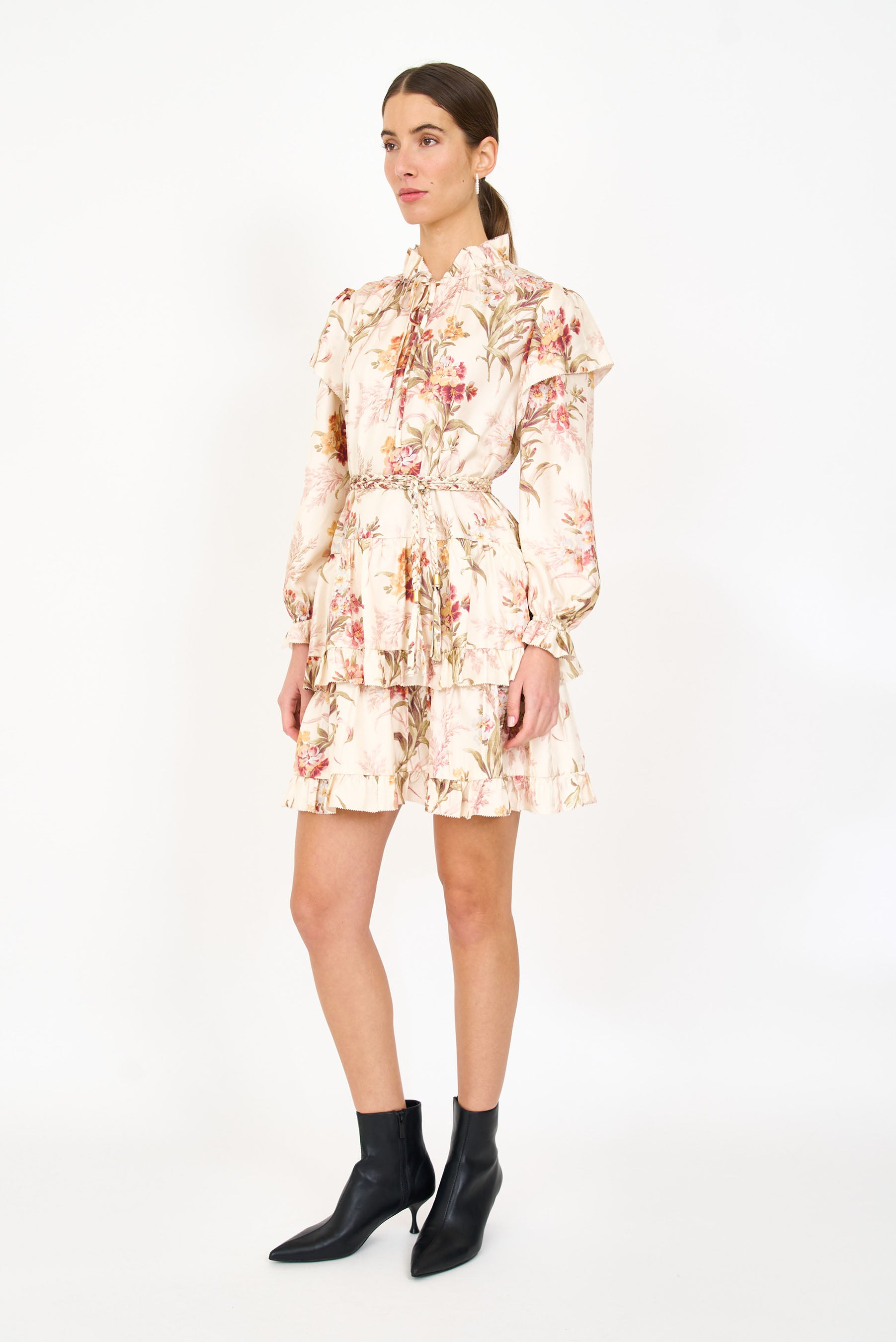 Jenifer Dress - Ivory Brocade