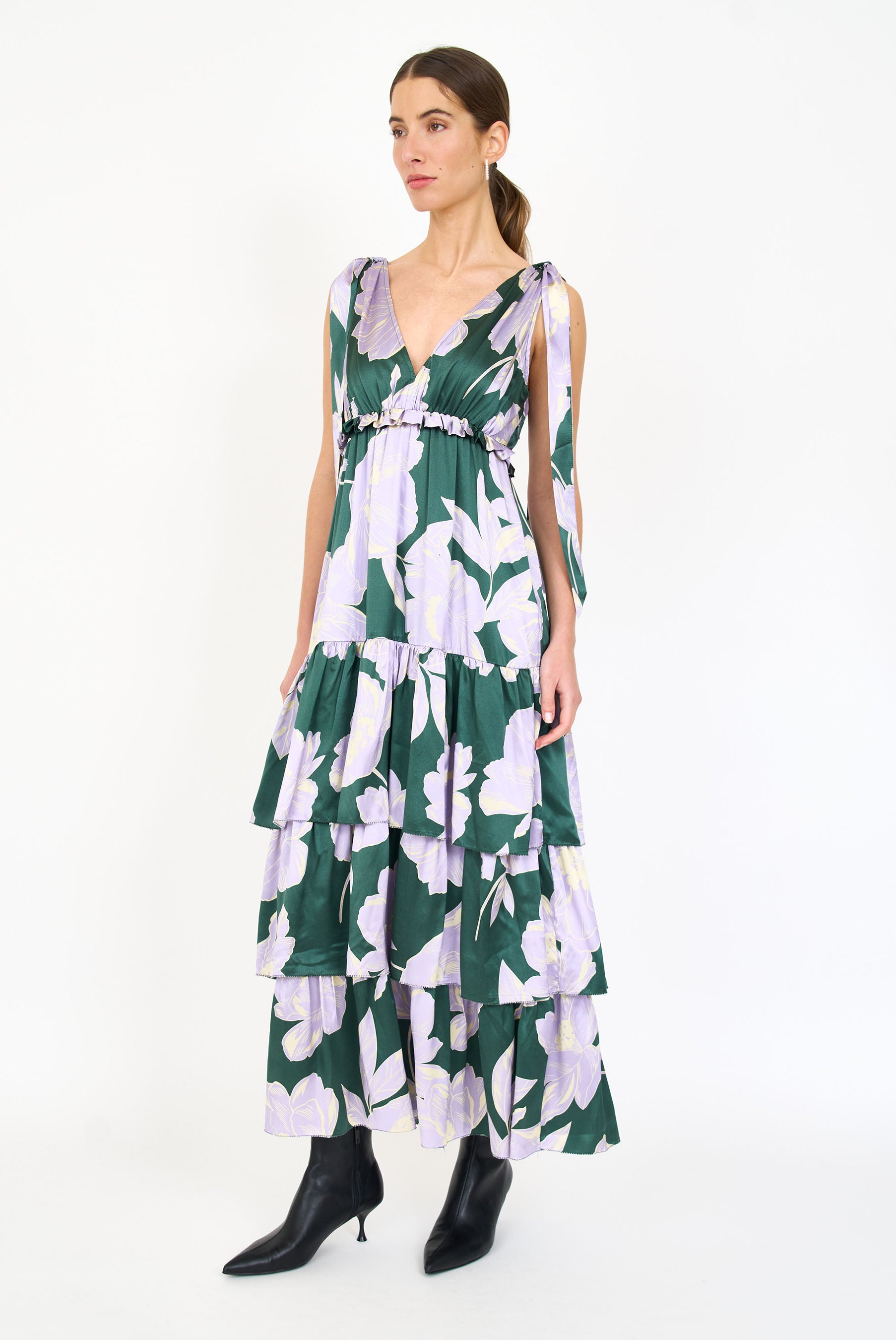 Alexa Dress - Green Blossom