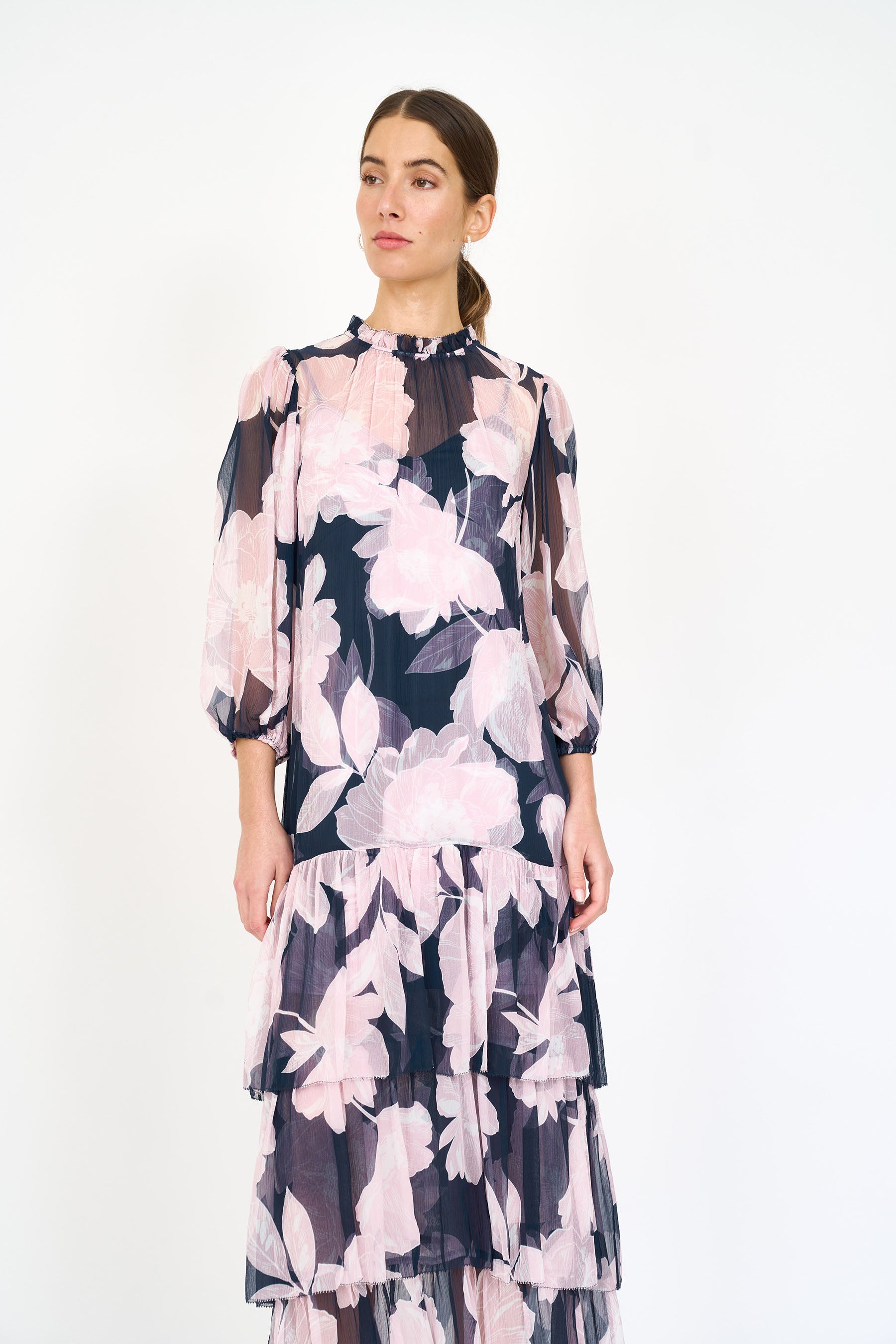 Sara Dress - Midnight Blossom