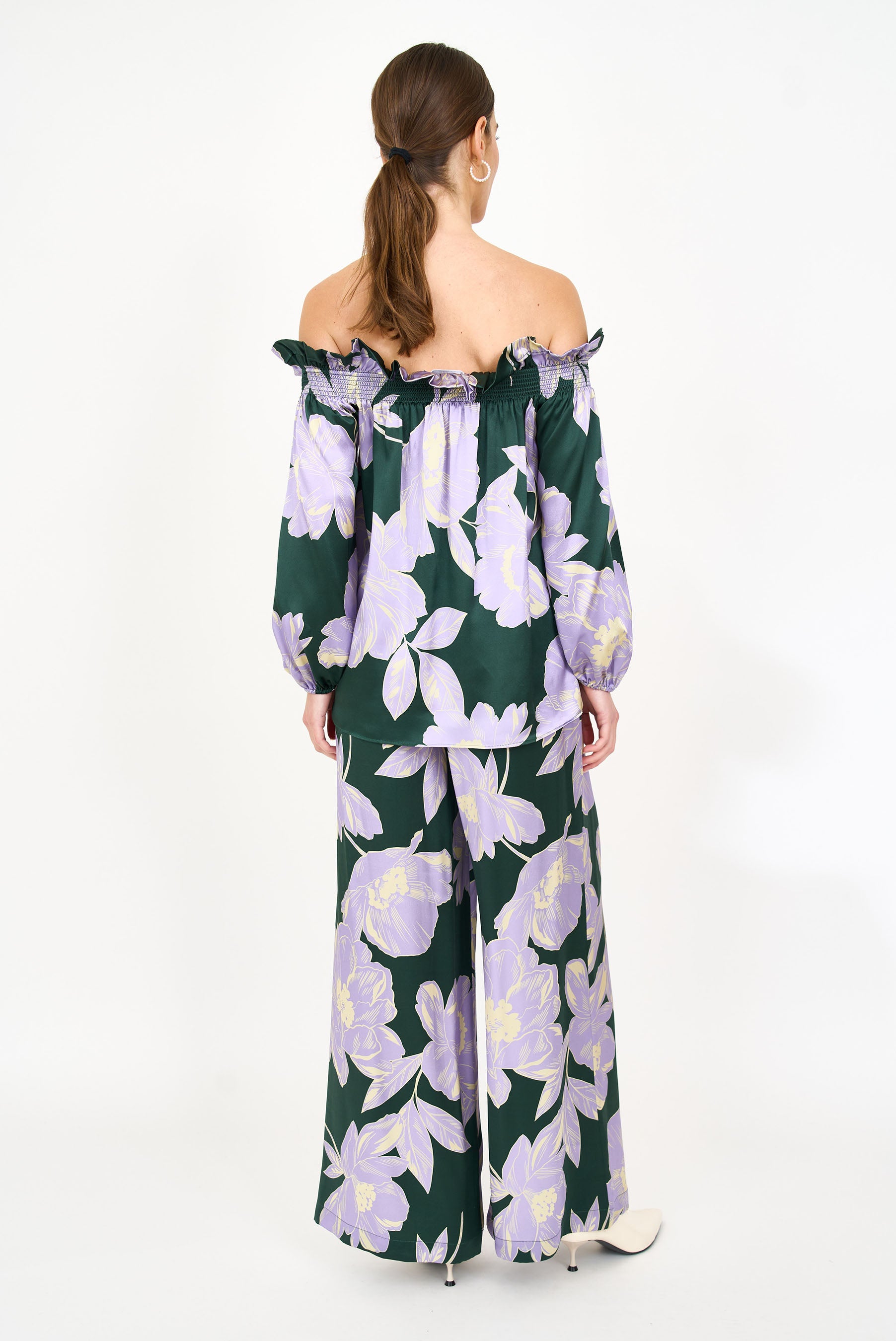 Regina Top - Green Blossom
