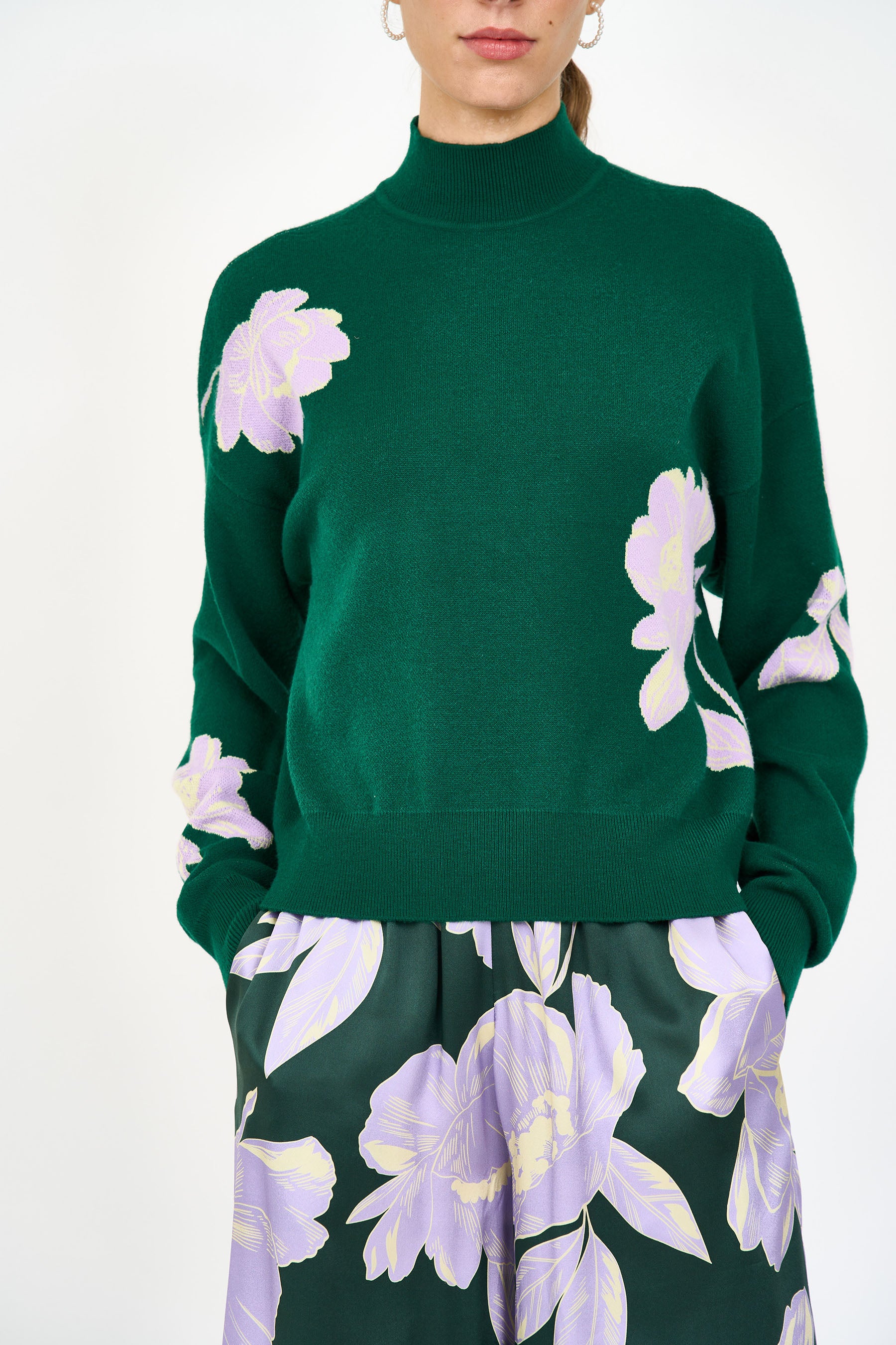 Brookie Sweater - Green Blossom