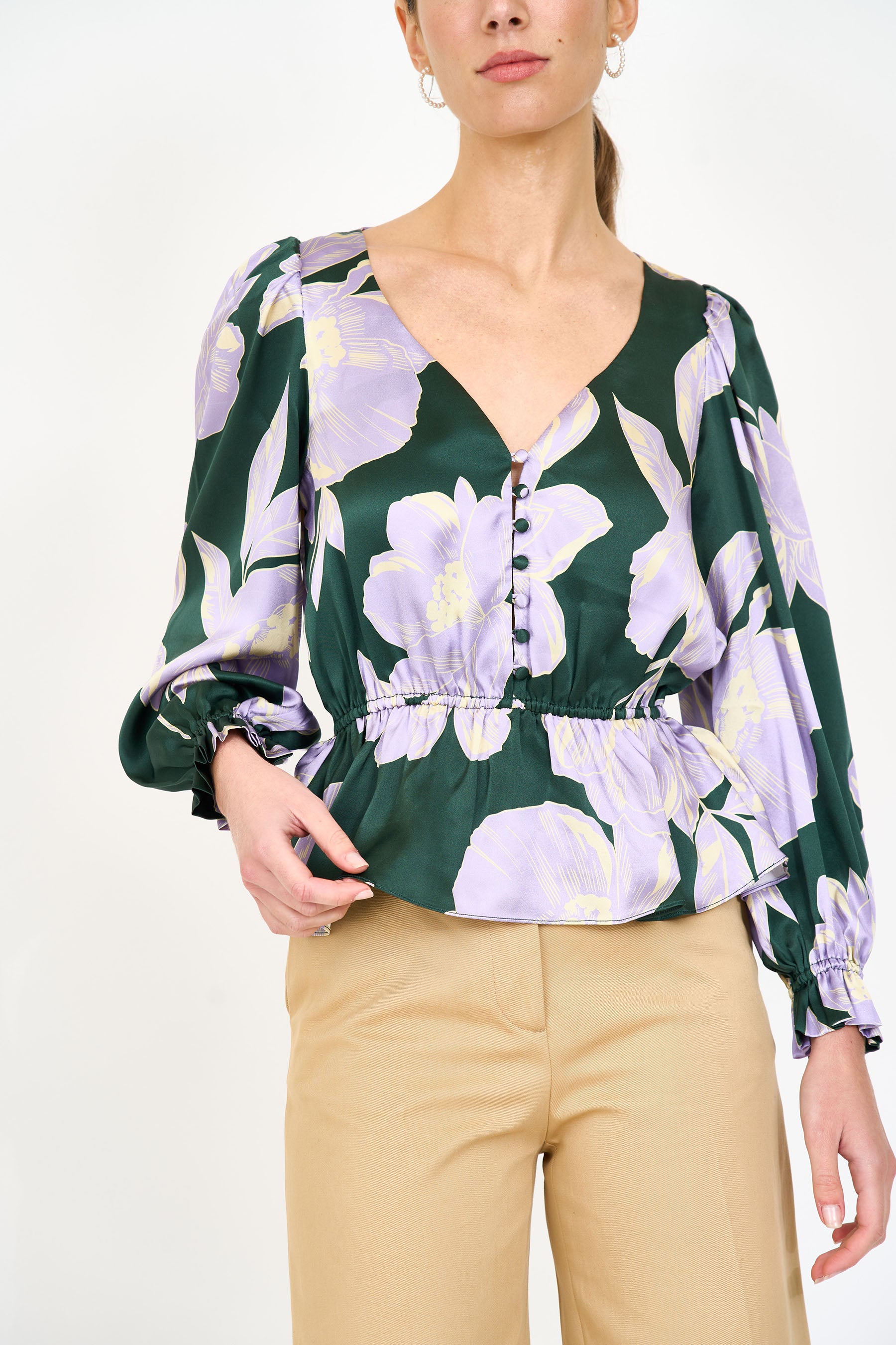 Bella Top - Green Blossom