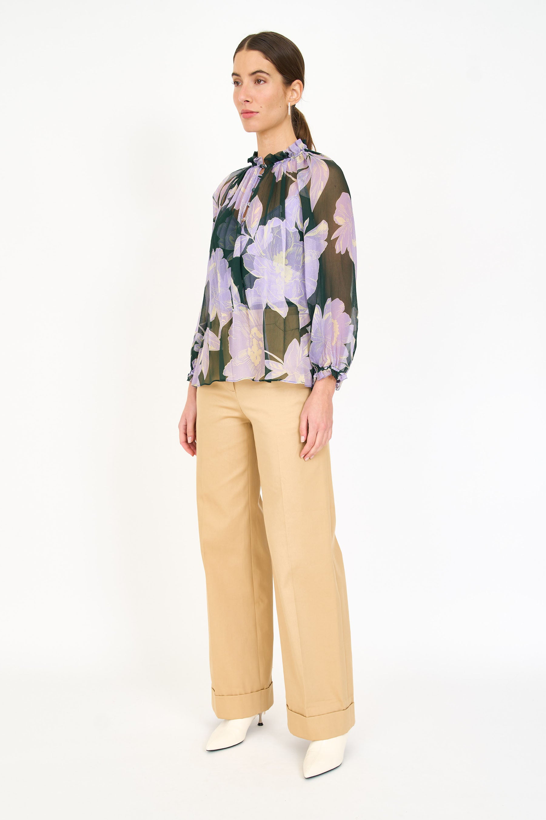 Karla Blouse - Green Blossom