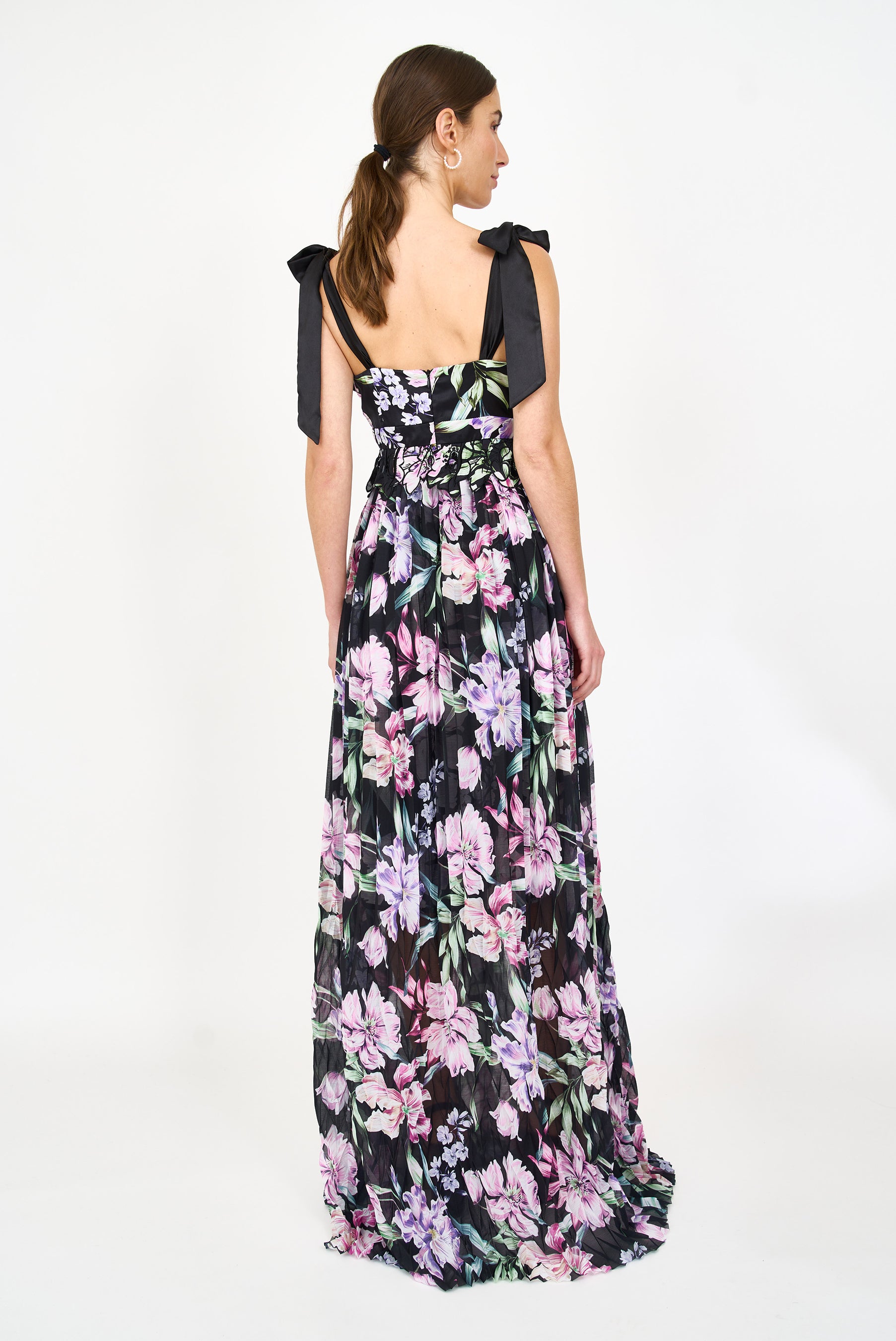 Genevieve Dress - Ebony Garden