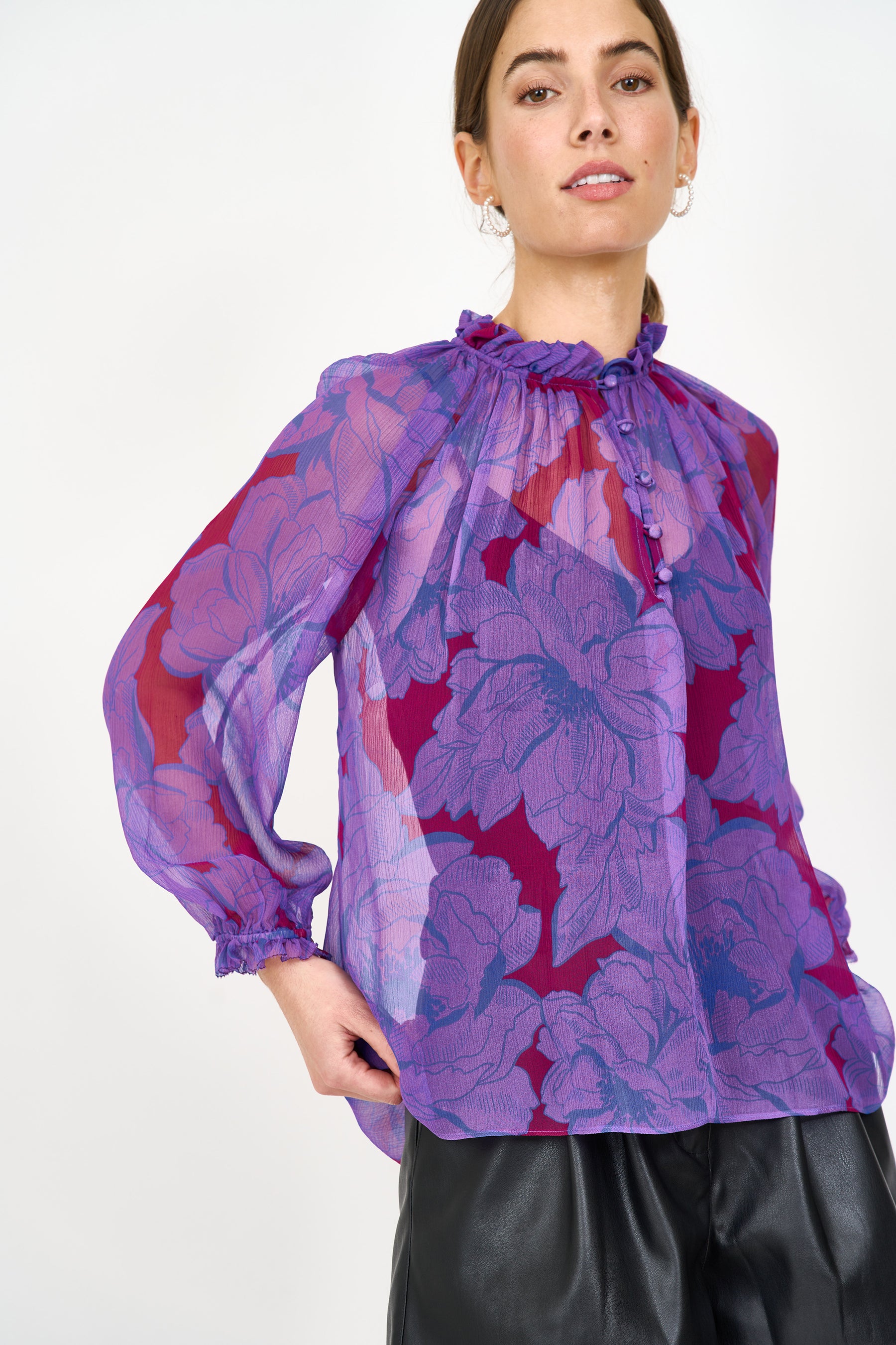 Karla Blouse - Vibrant Bloom